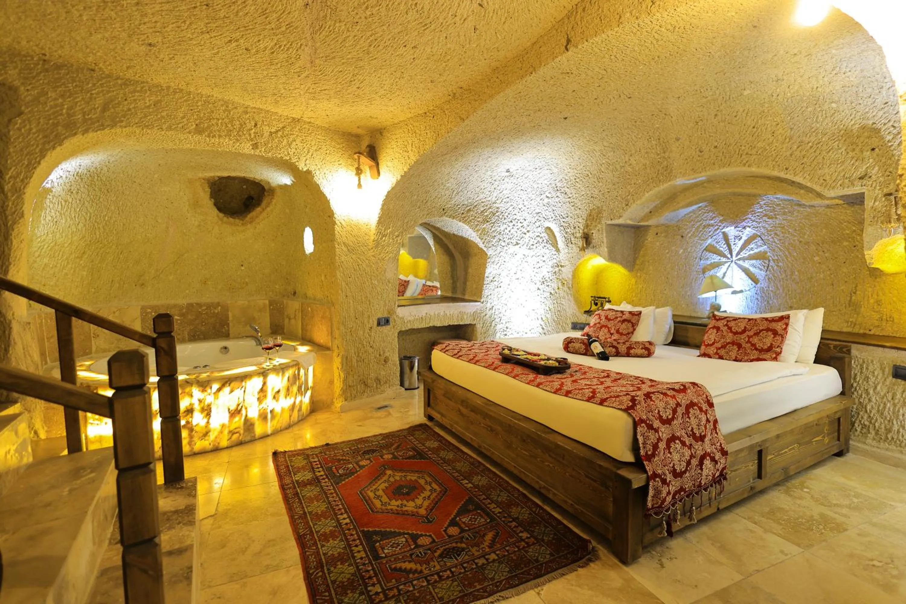 Photo of the whole room, Bed in Ortahisar Cave Hotel
