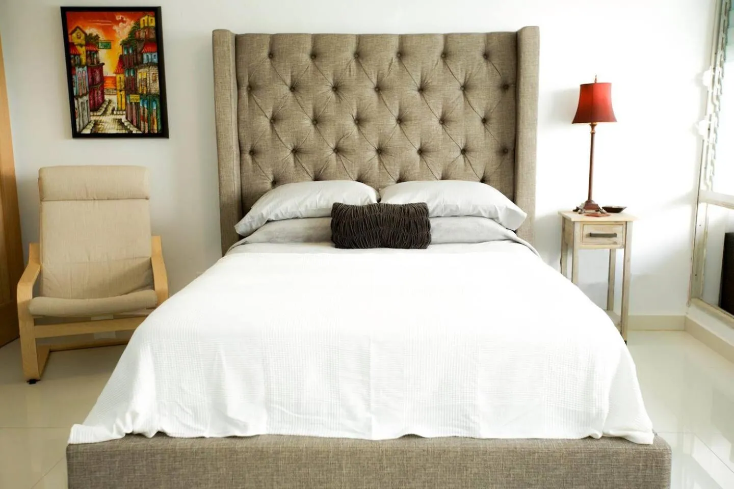 Bed in Waterfront studio at Fajardo, Puerto Rico