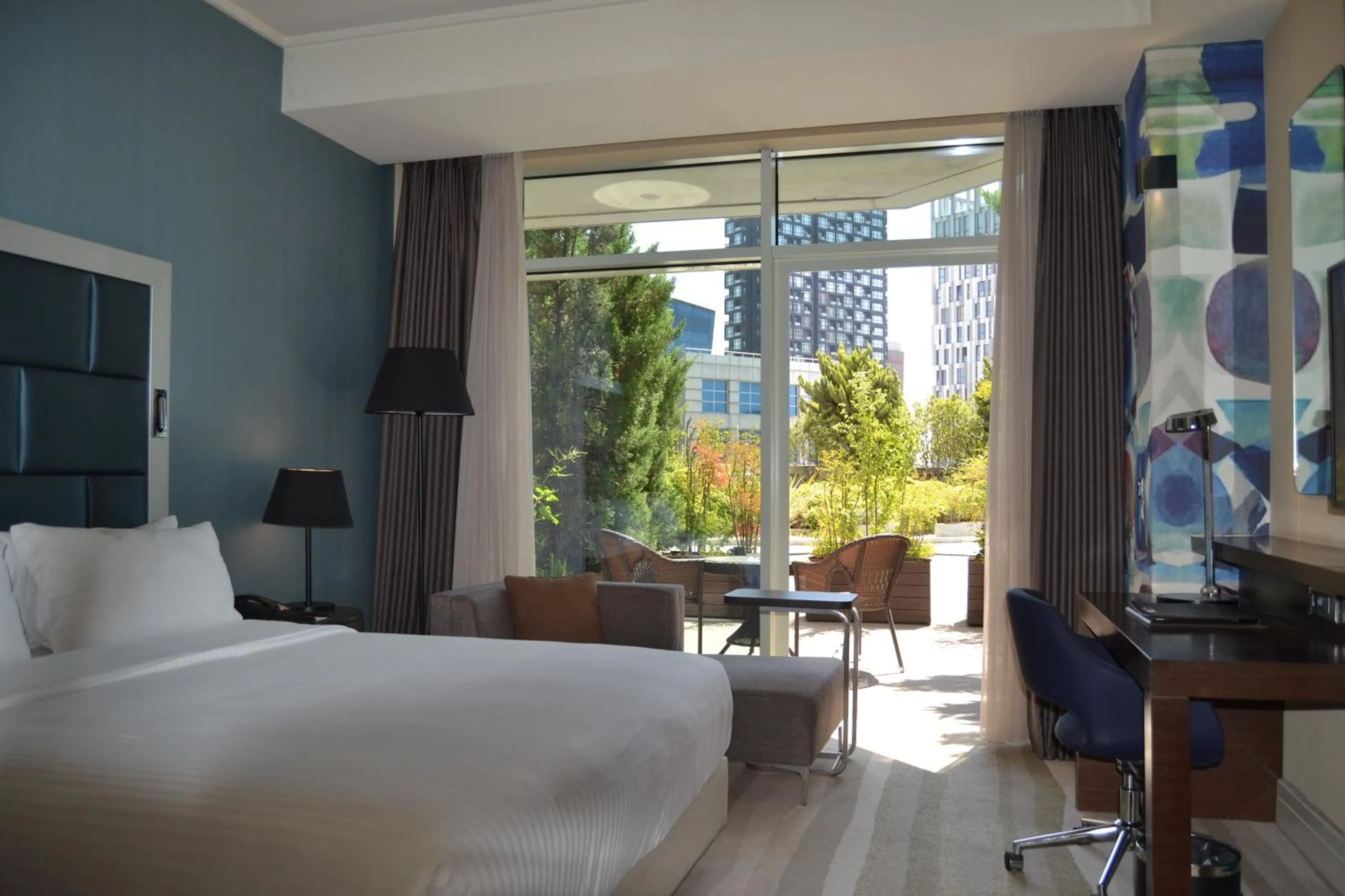 Balcony/Terrace, Bed in Wyndham Grand Istanbul Europe