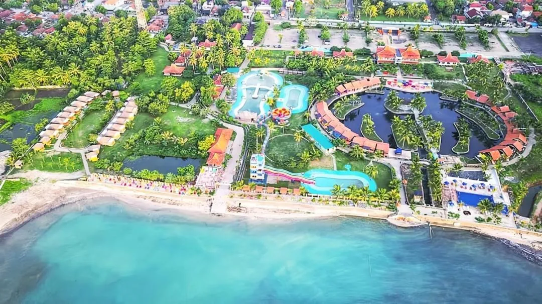 Aqua park in Avery Coconut Island Waterpark Beach Resort Carita