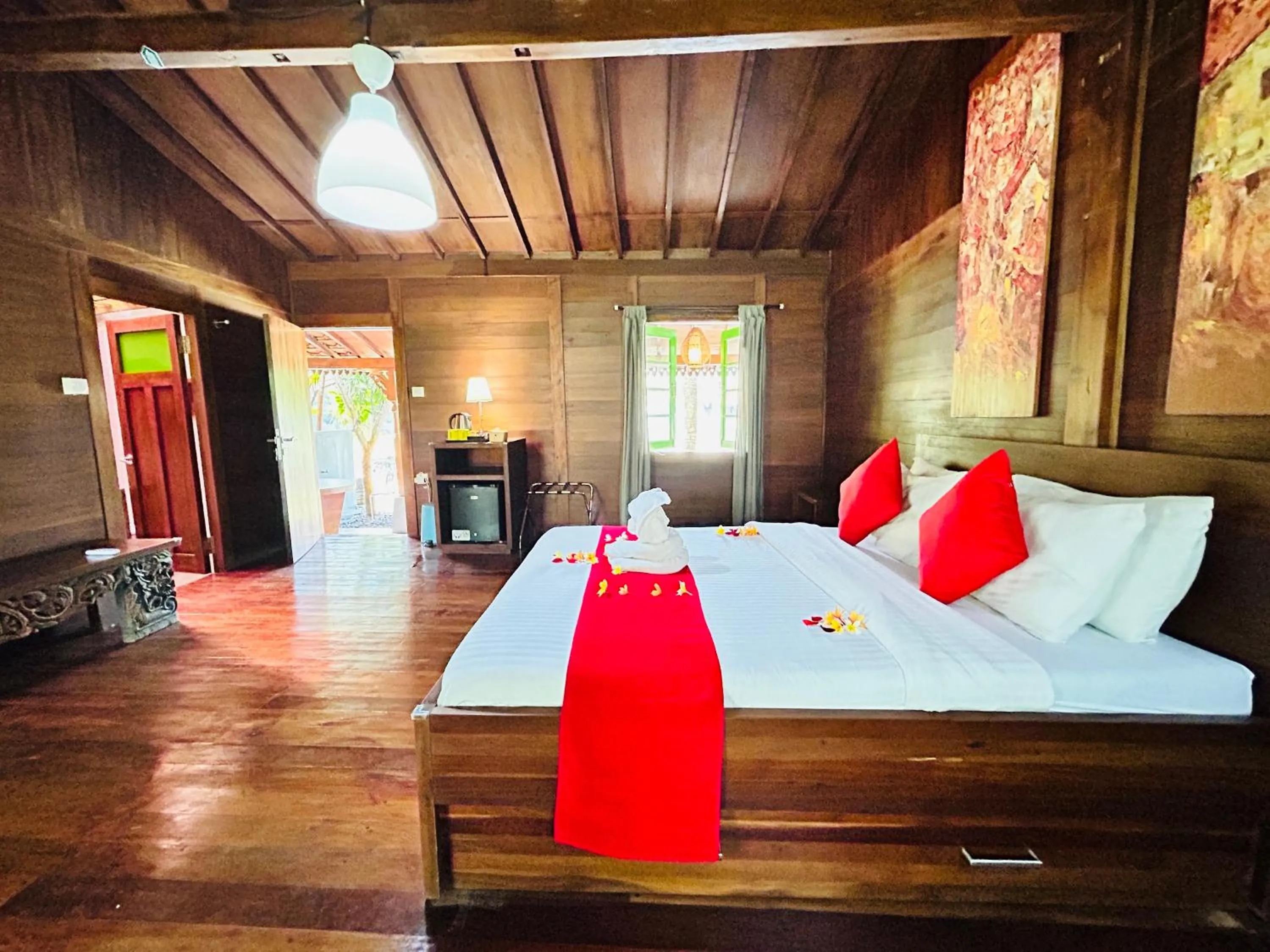 Bed in Avery Coconut Island Waterpark Beach Resort Carita