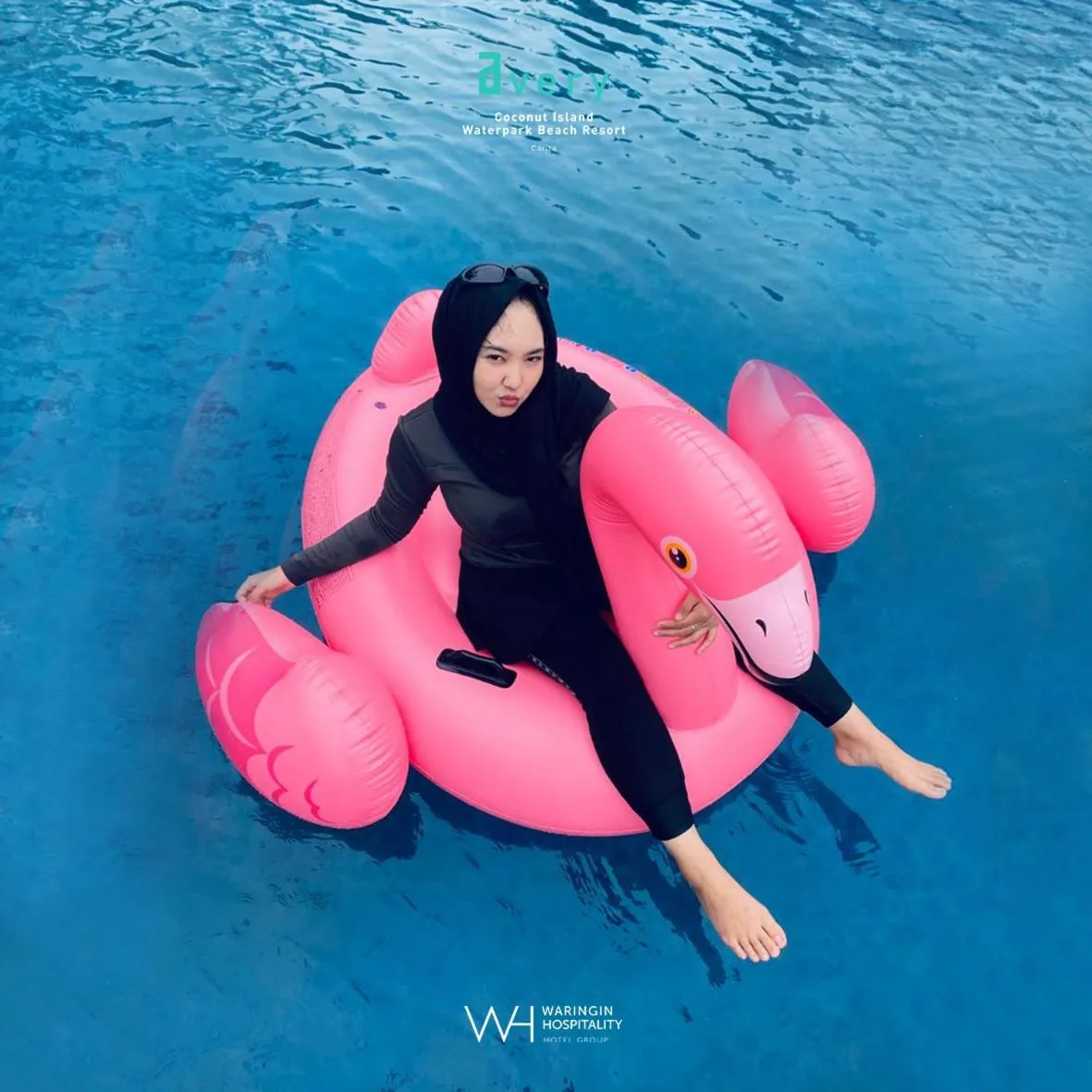 Swimming pool in Avery Coconut Island Waterpark Beach Resort Carita