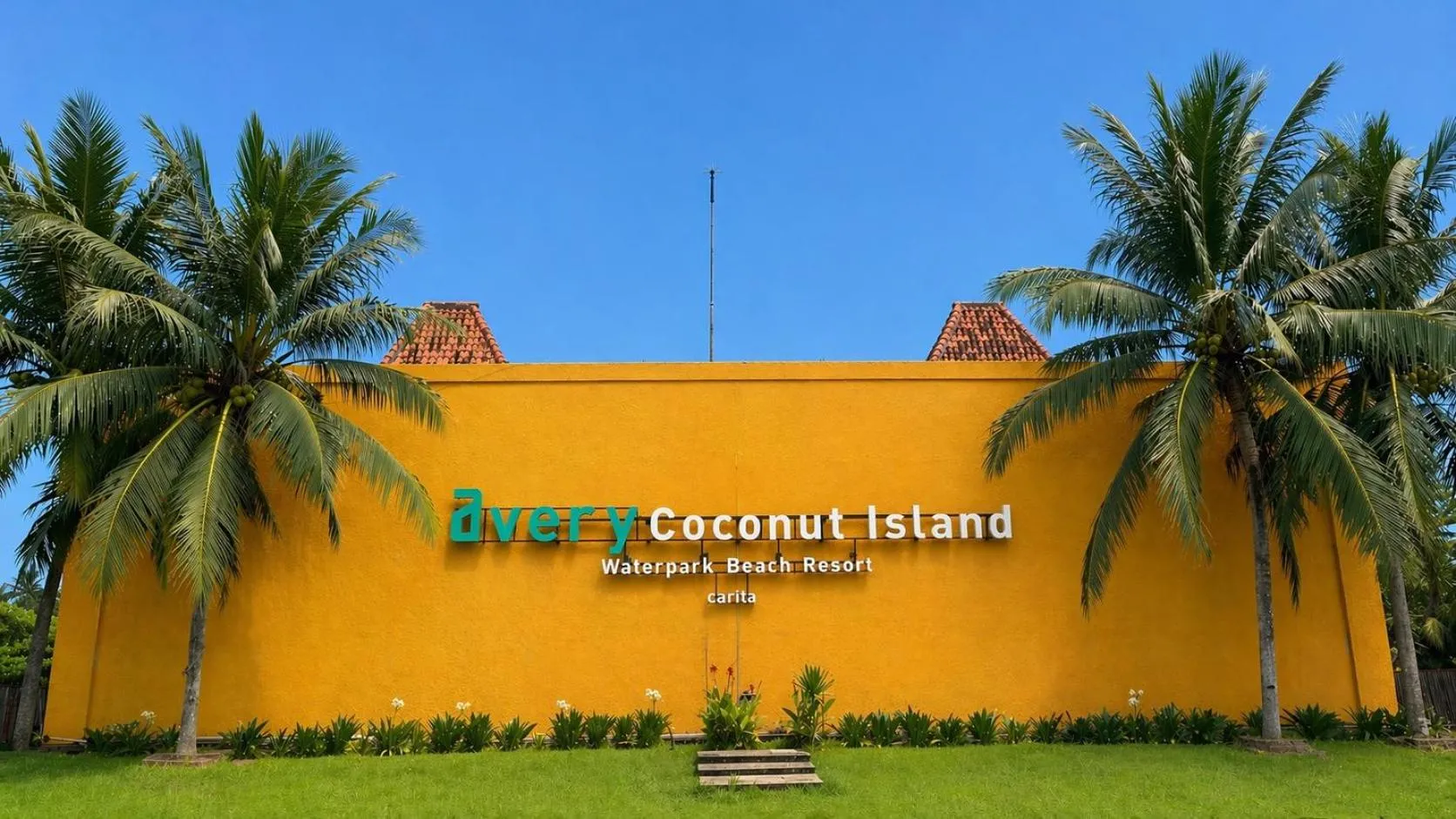Property building in Avery Coconut Island Waterpark Beach Resort Carita