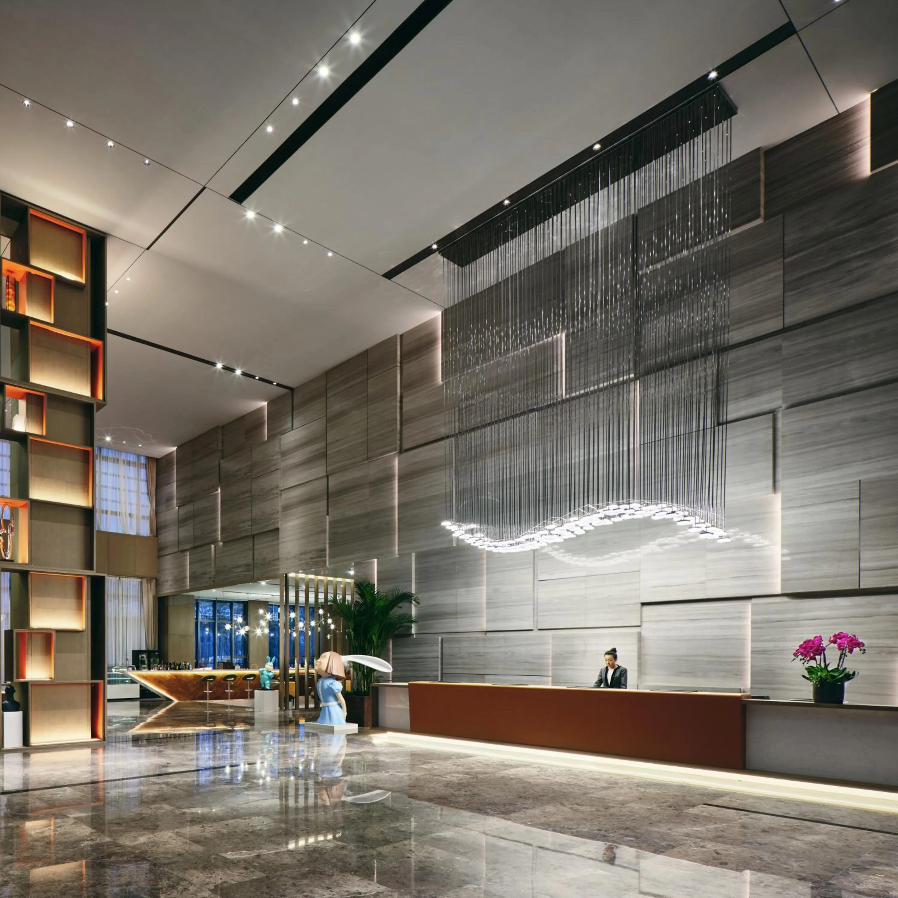 Lobby or reception in The QUBE Hotel Ningbo North