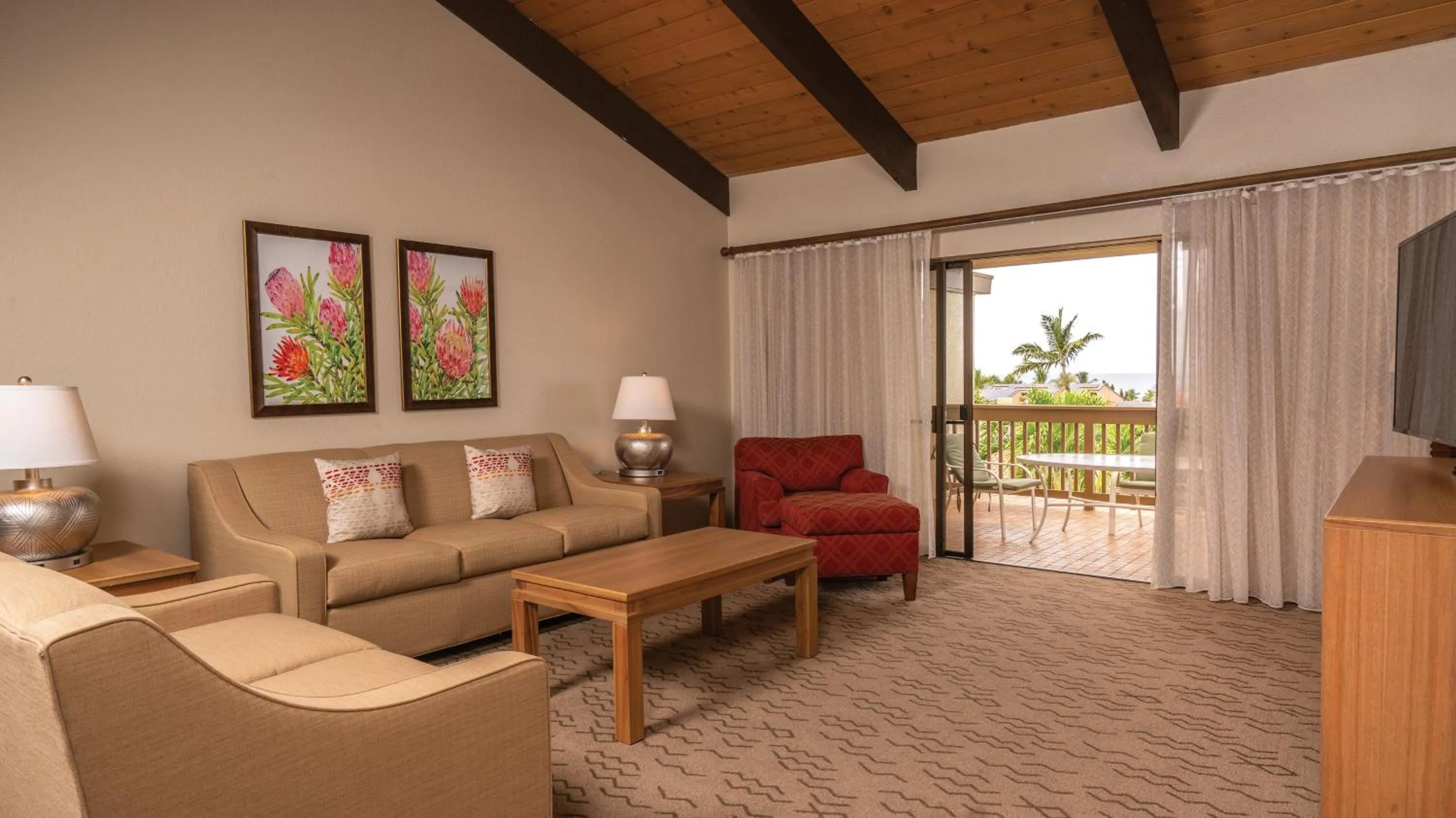 Living room in Kona Coast Resort