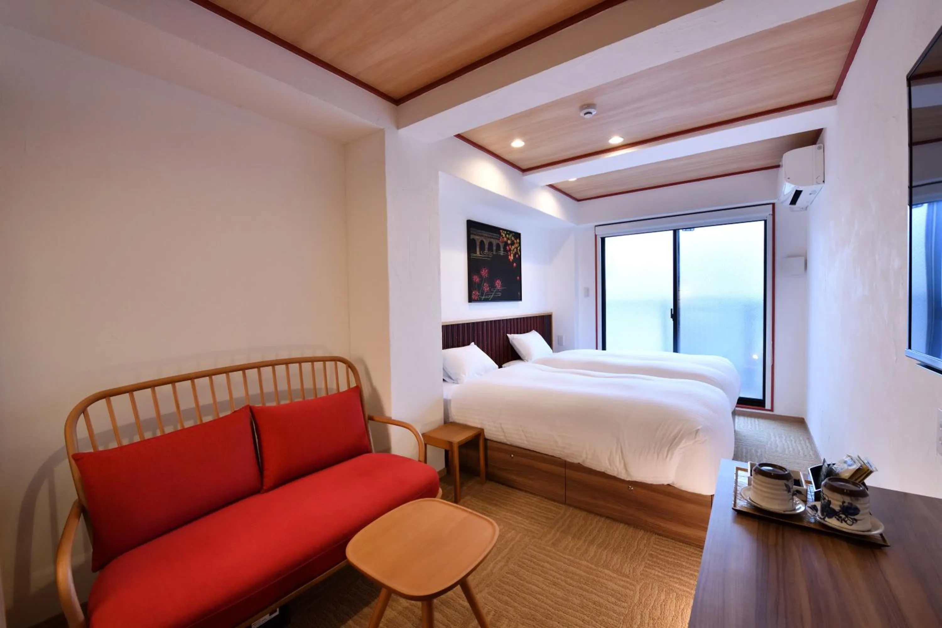 Bedroom, Bed in Wanosato Kyoto Musee