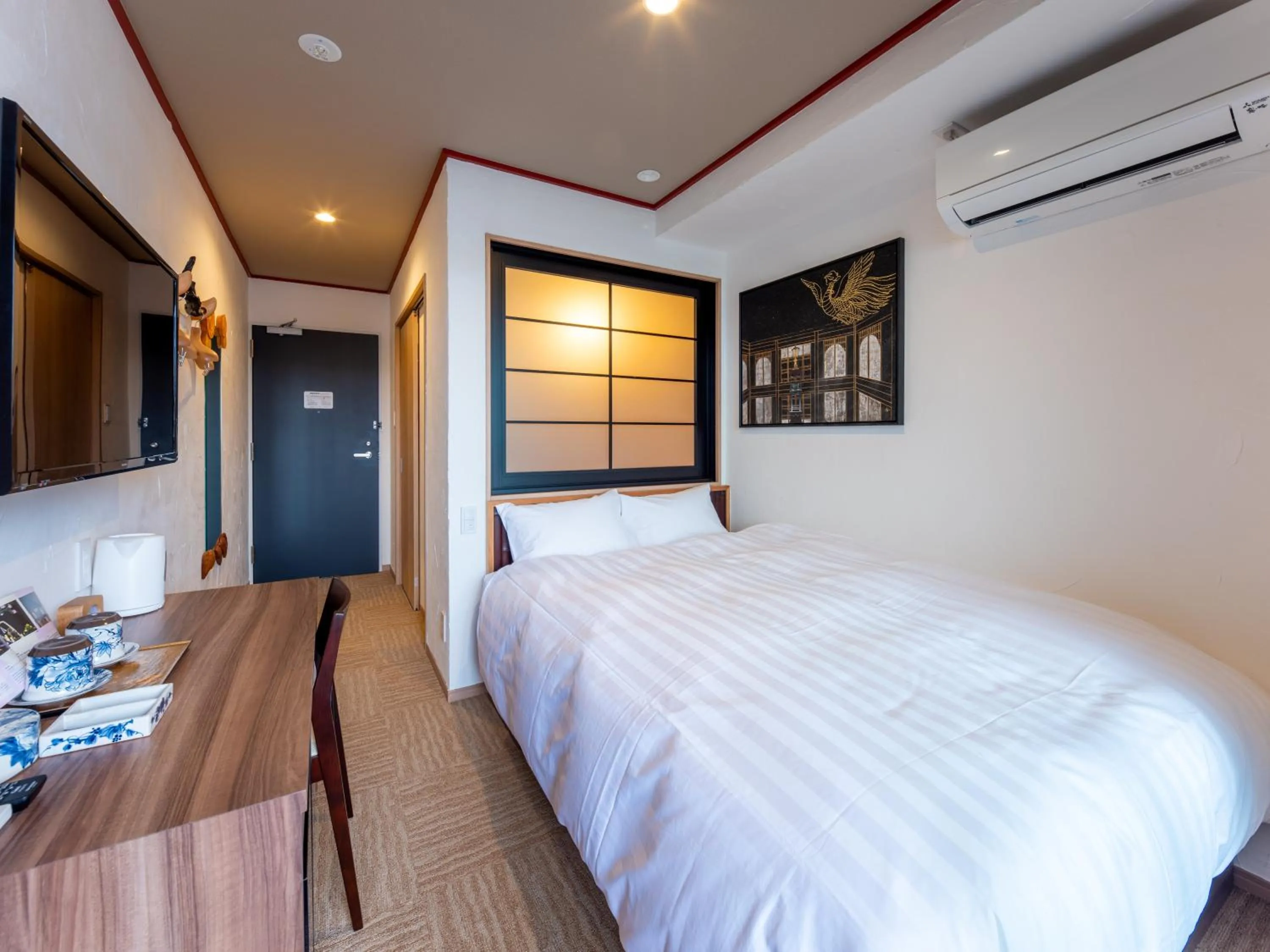 Bedroom, Bed in Wanosato Kyoto Musee