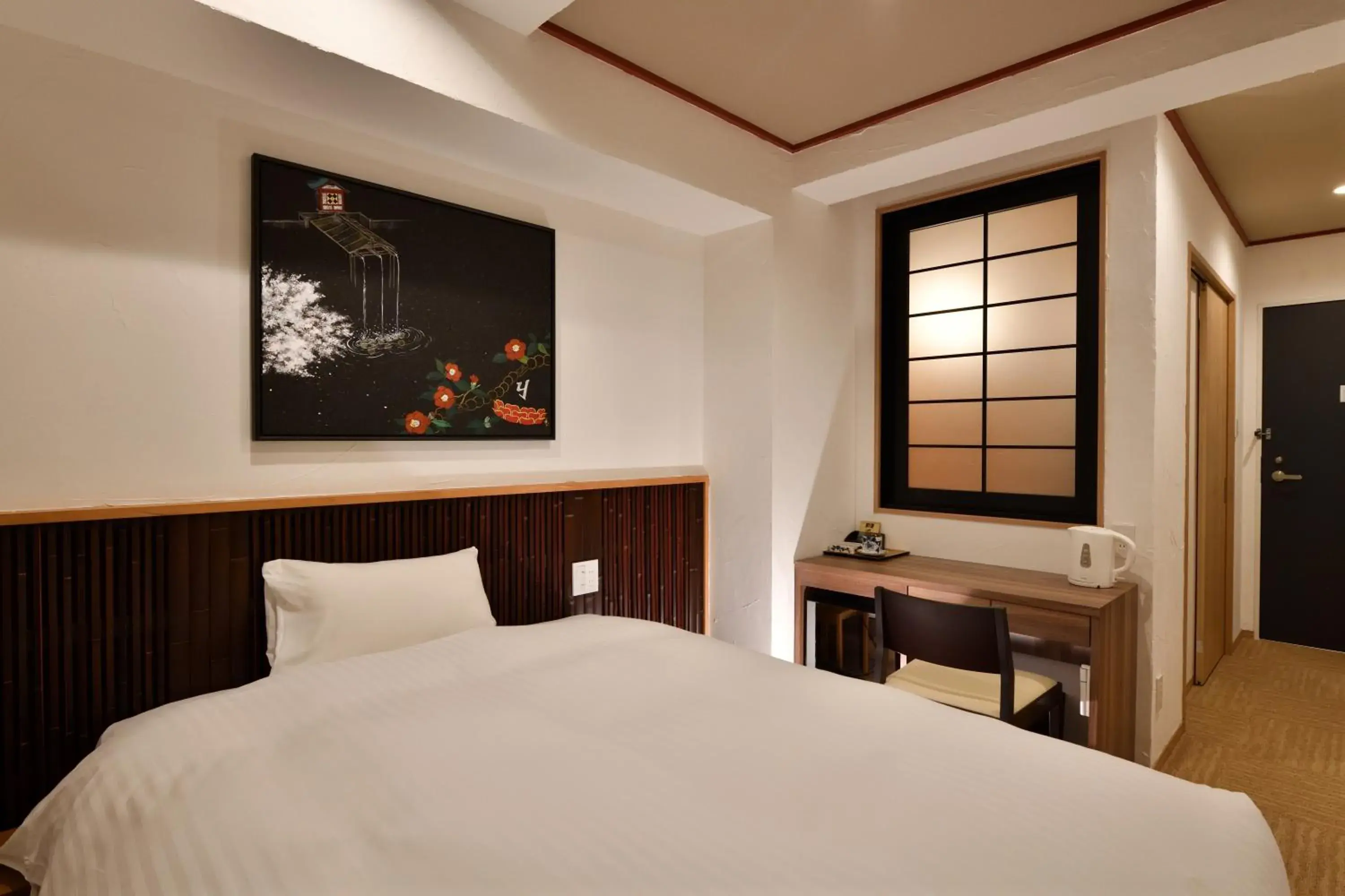 Bedroom, Bed in Wanosato Kyoto Musee Bedroom, Bed in Wanosato Kyoto Musee