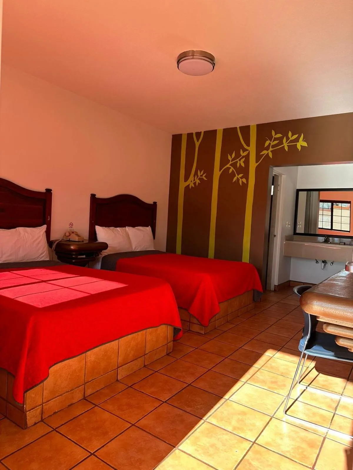 Bed in Hotel Colonial de Nogales