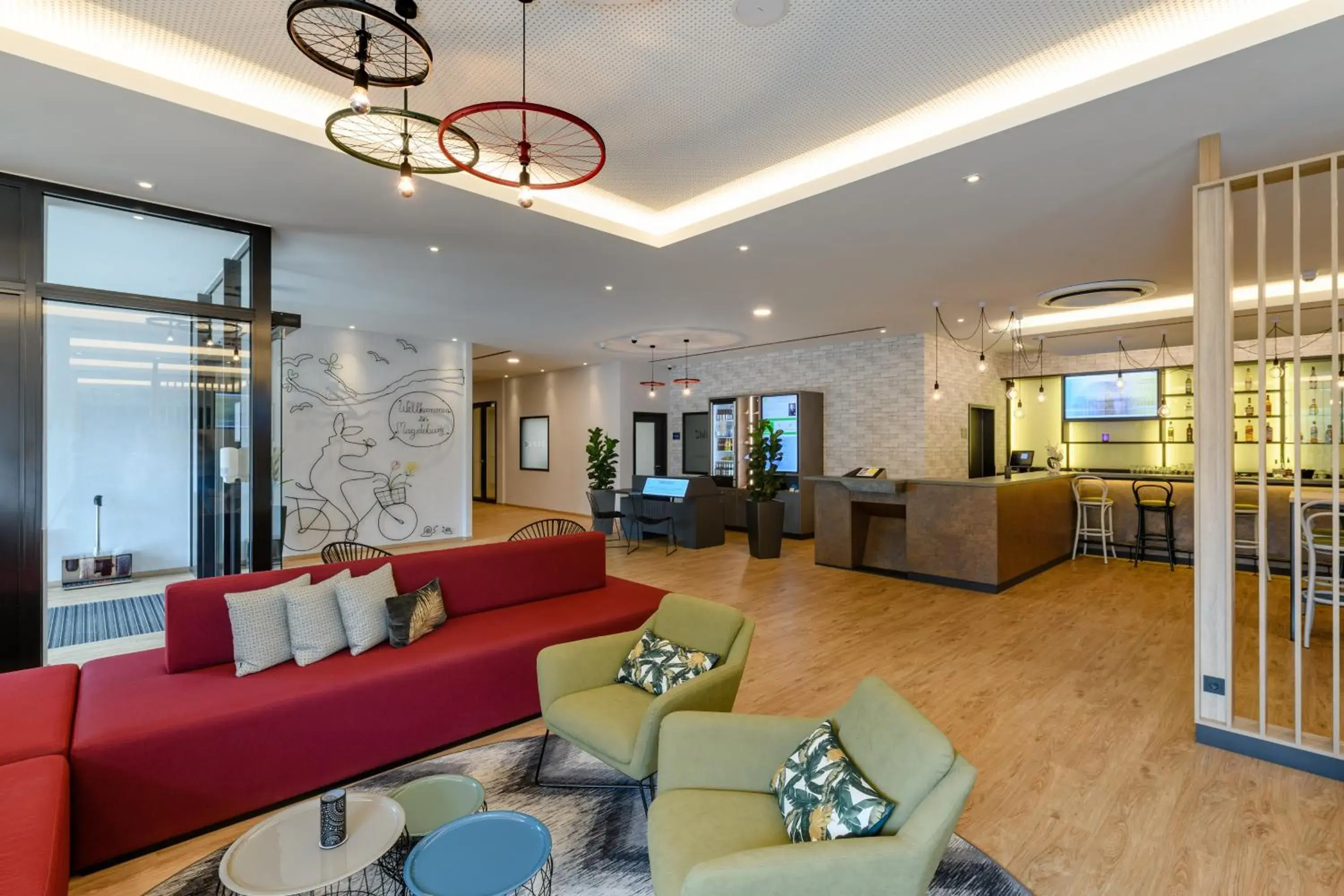 Lobby or reception in ibis Styles Magdeburg Lobby or reception in ibis Styles Magdeburg