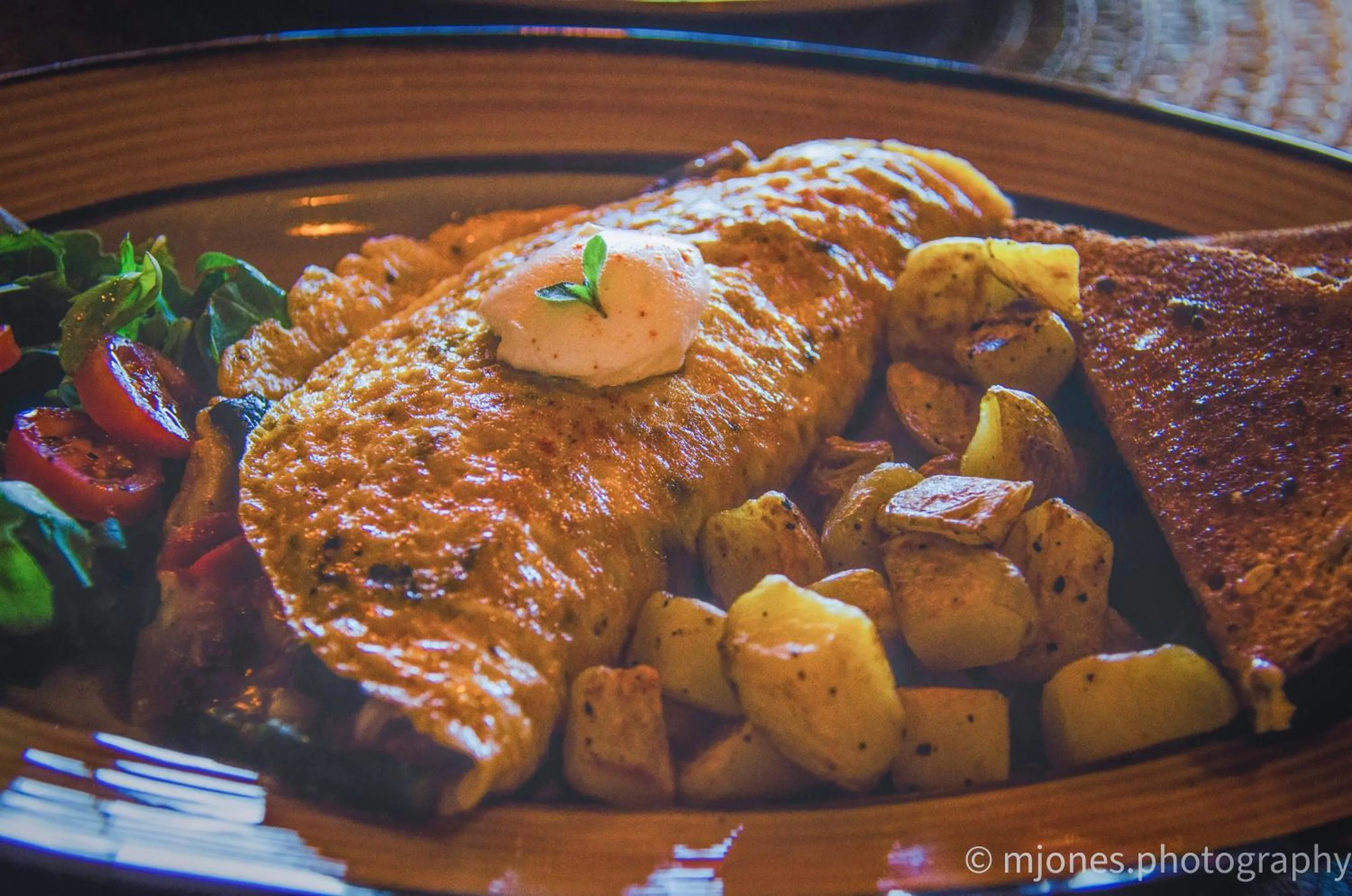 Food close-up in The Fraser River's Edge B&B Lodge