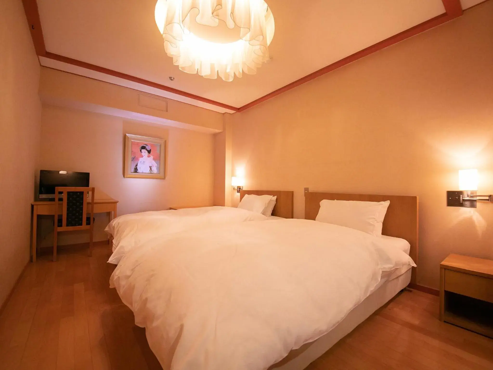 Bed in Iwakuni Kokusai Kanko Hotel Bed in Iwakuni Kokusai Kanko Hotel