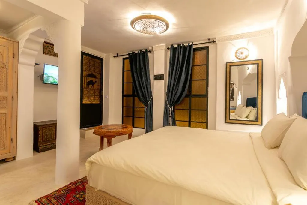 Bed in Riad Hart Essoura