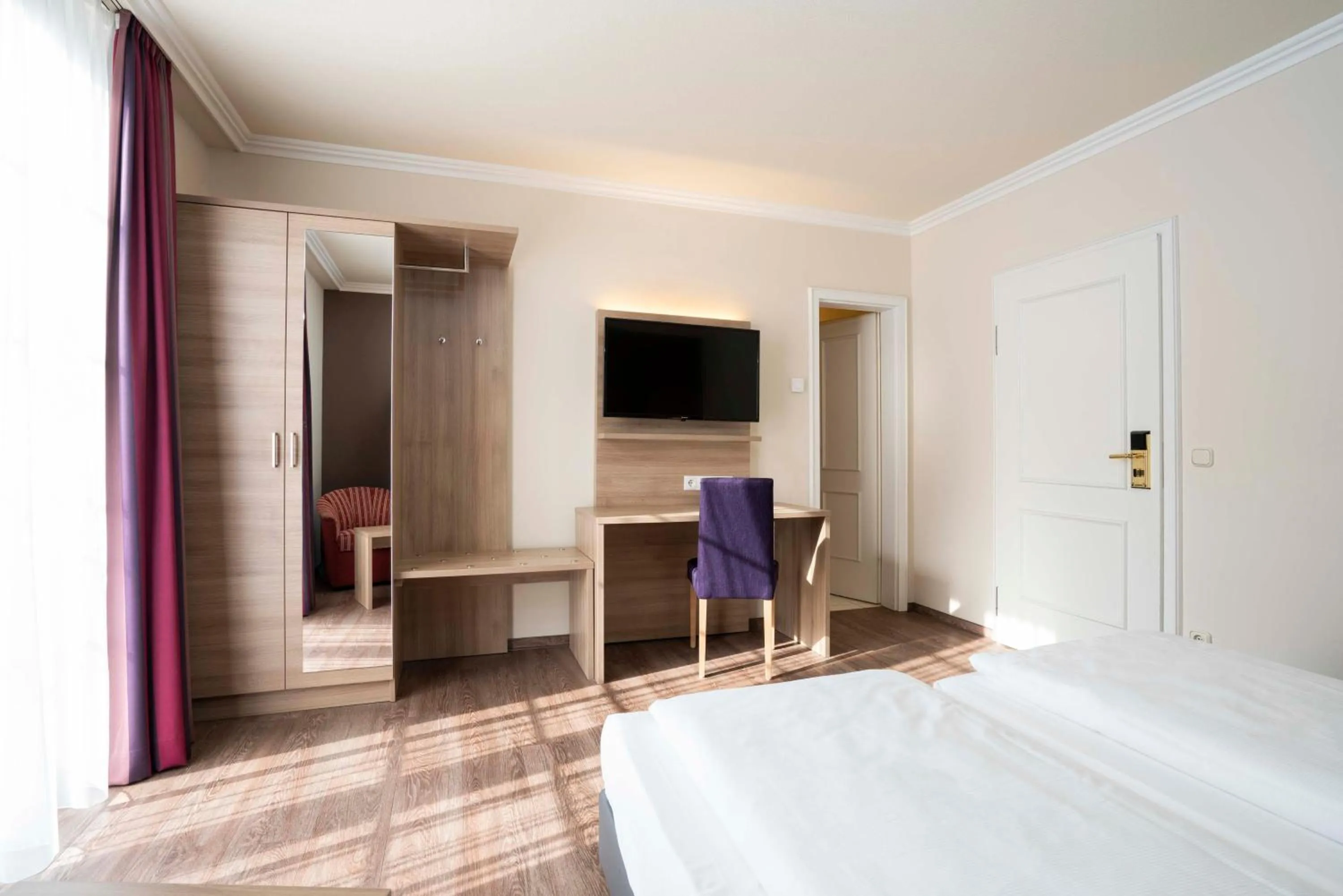 Bed in Hotel Rosenhof bei Bamberg