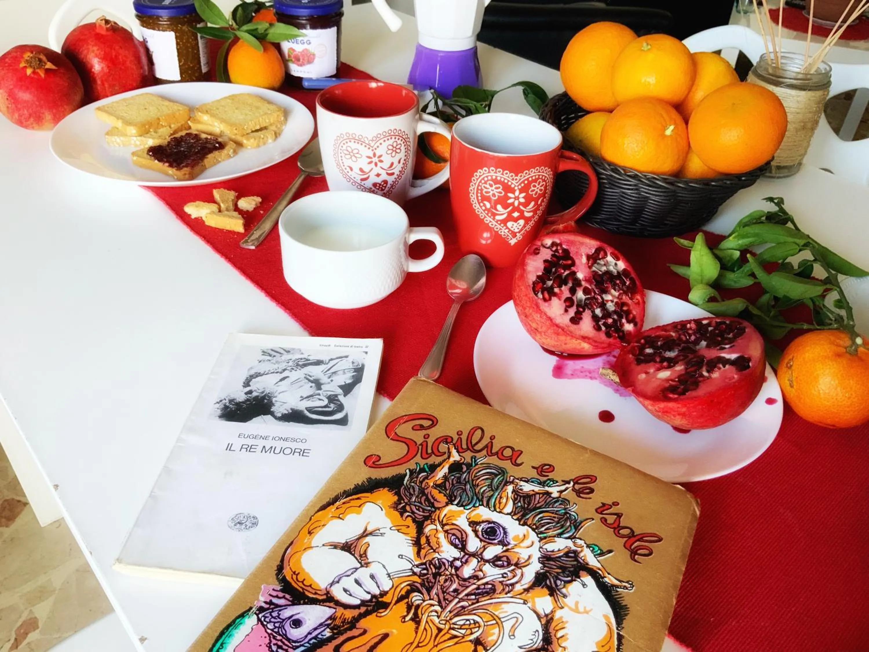 Food and drinks in Trinaco B&B