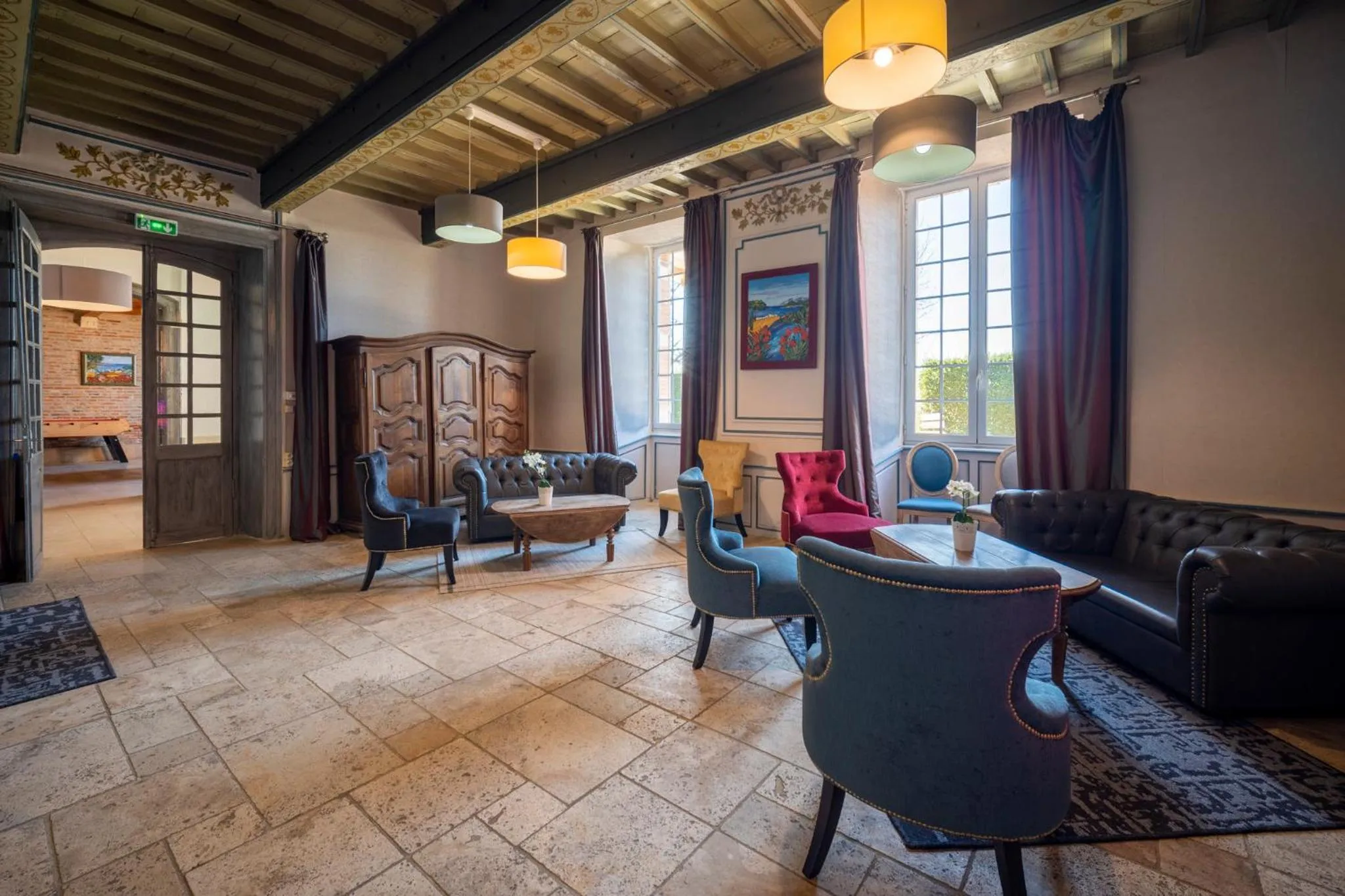Living room in Château de Loubéjac
