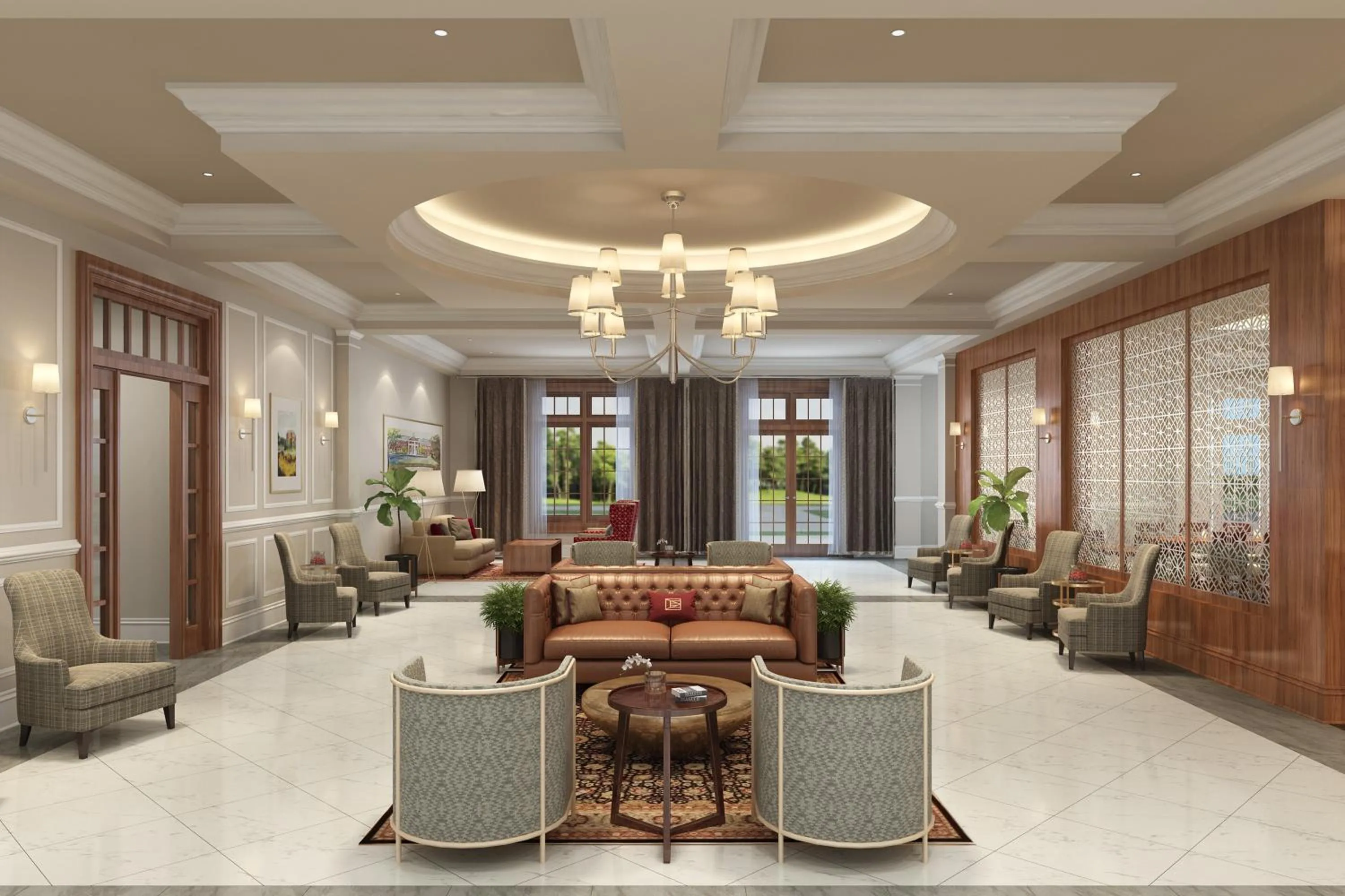 Lobby or reception in The Inn at Elon