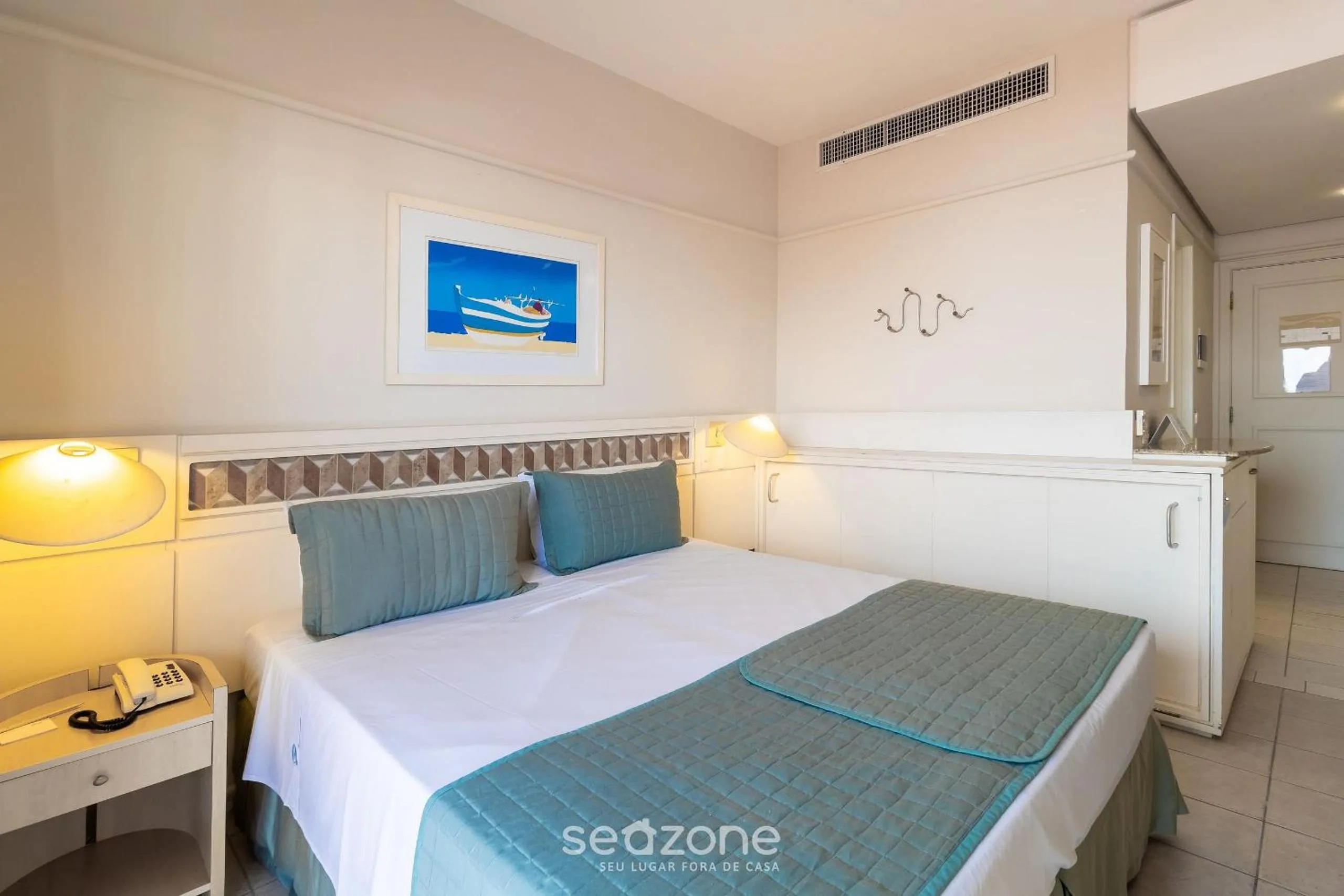 Bed in Estúdios Modernos em Resort pé na areia - Jurerê Beach Village JBVJR