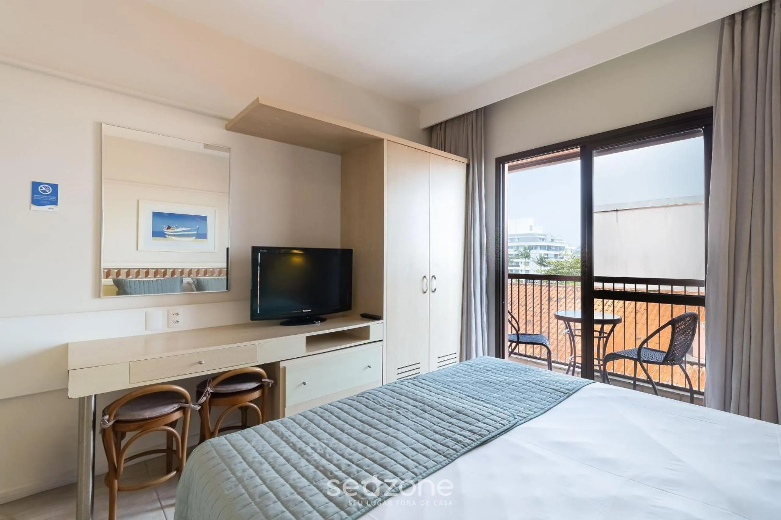 TV and multimedia, Bed in Estúdios Modernos em Resort pé na areia - Jurerê Beach Village JBVJR