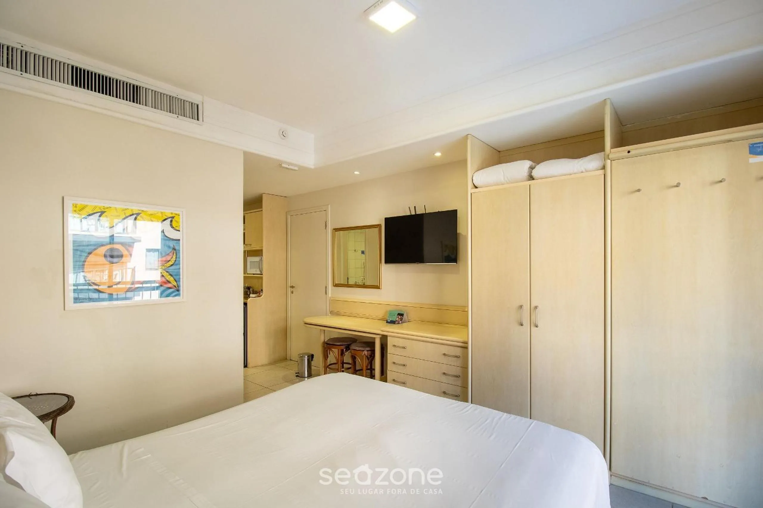 TV and multimedia, Bed in Estúdios Modernos em Resort pé na areia - Jurerê Beach Village JBVJR