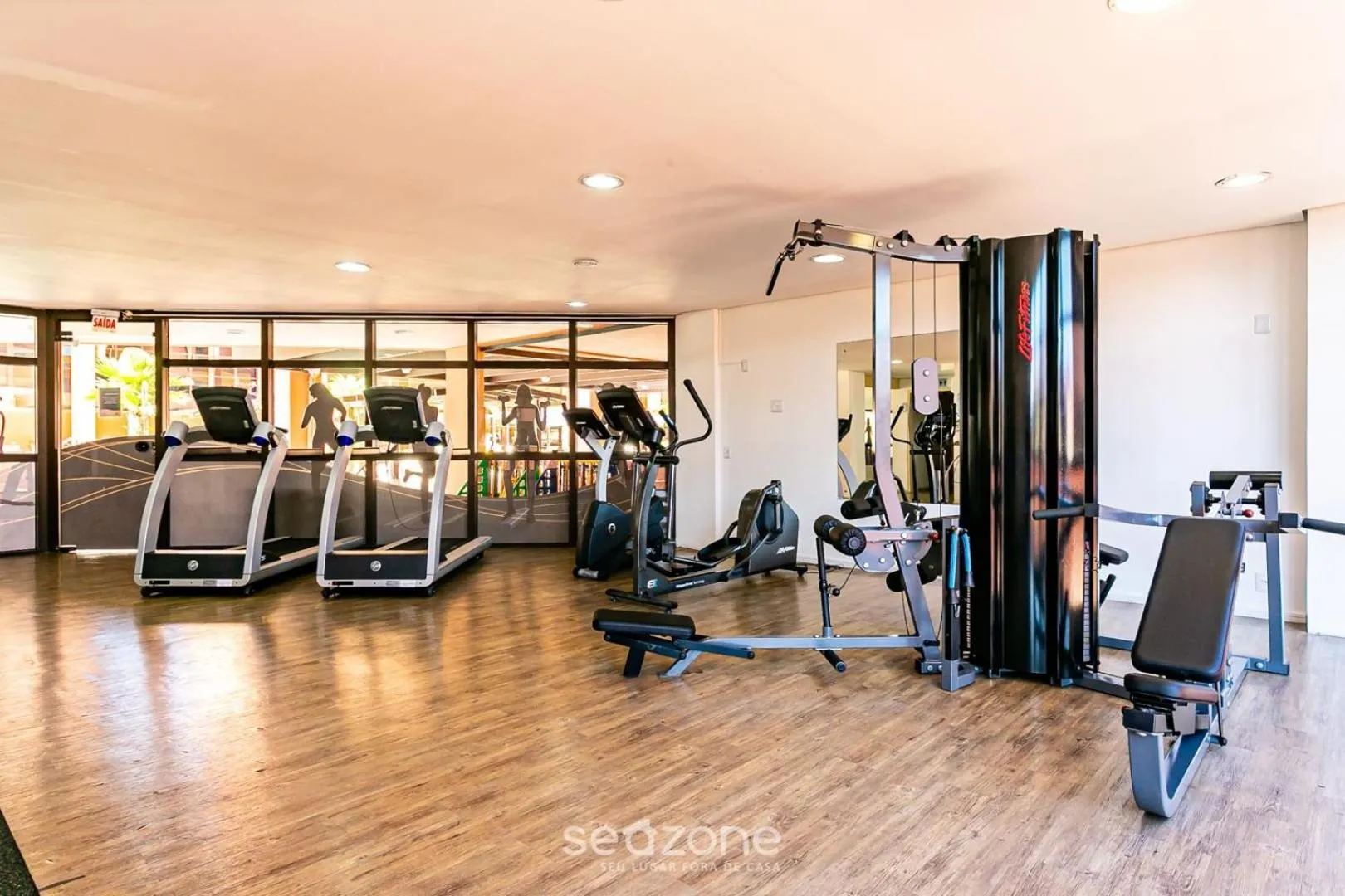 Fitness centre/facilities in Estúdios Modernos em Resort pé na areia - Jurerê Beach Village JBVJR