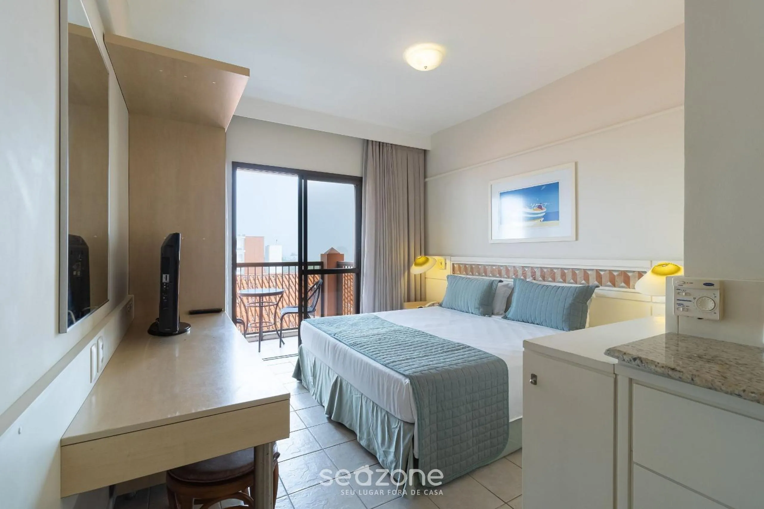 Bed in Estúdios Modernos em Resort pé na areia - Jurerê Beach Village JBVJR