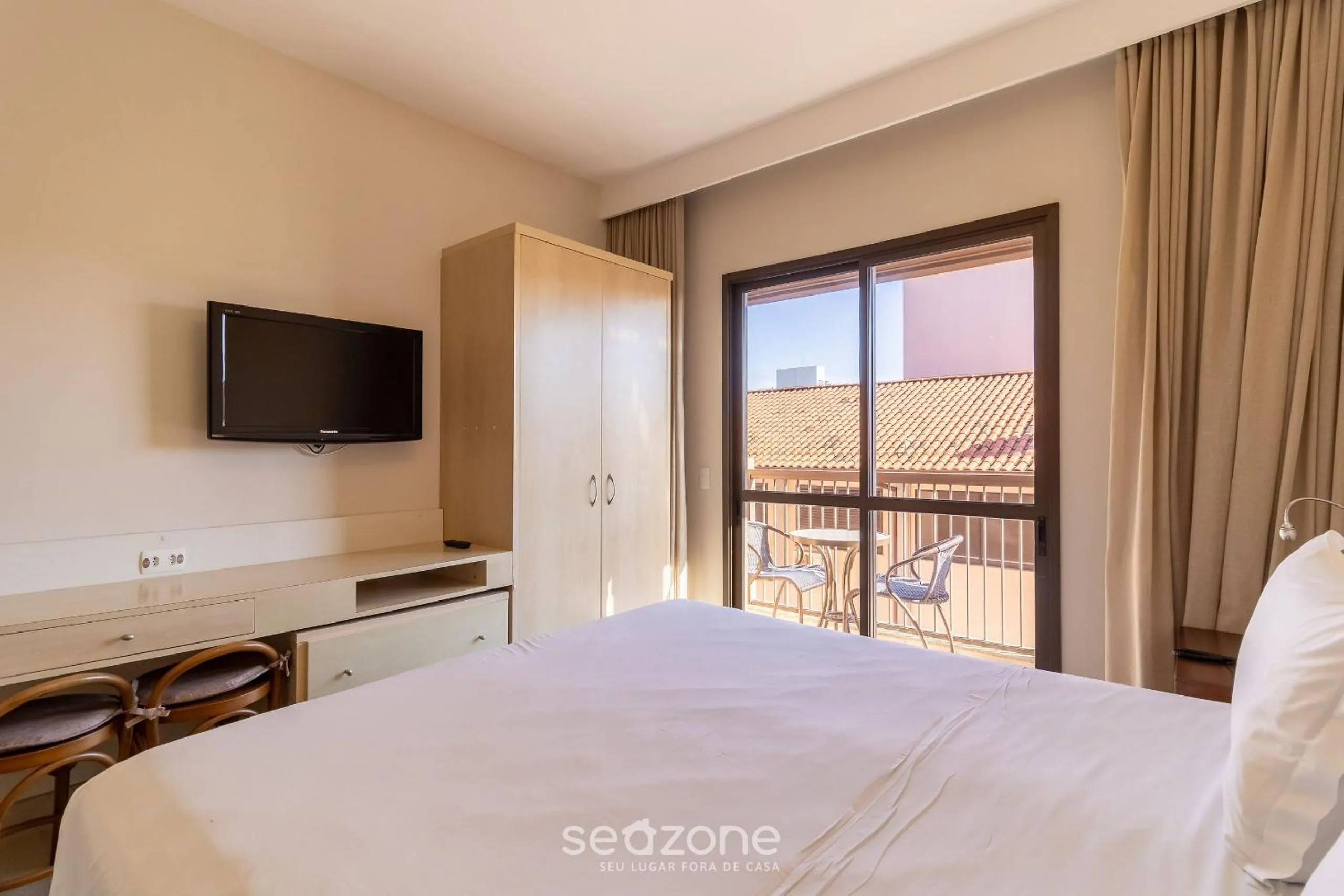 Bed in Estúdios Modernos em Resort pé na areia - Jurerê Beach Village JBVJR