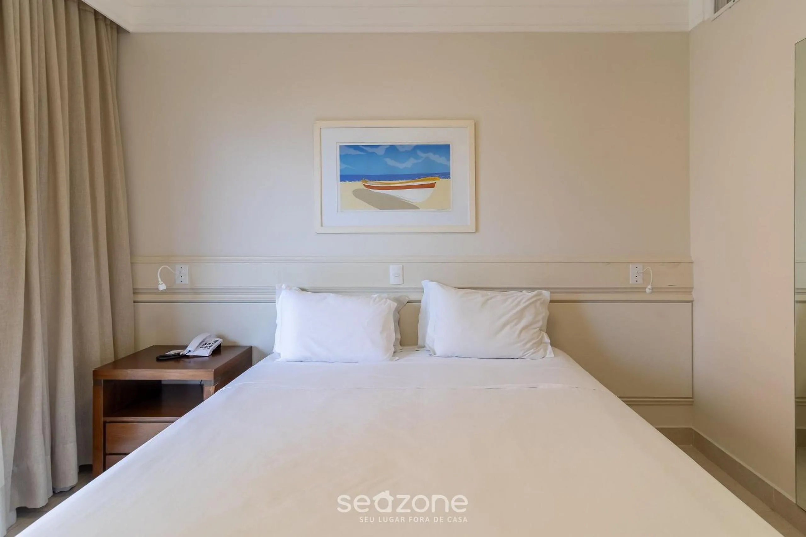 Bed in Estúdios Modernos em Resort pé na areia - Jurerê Beach Village JBVJR