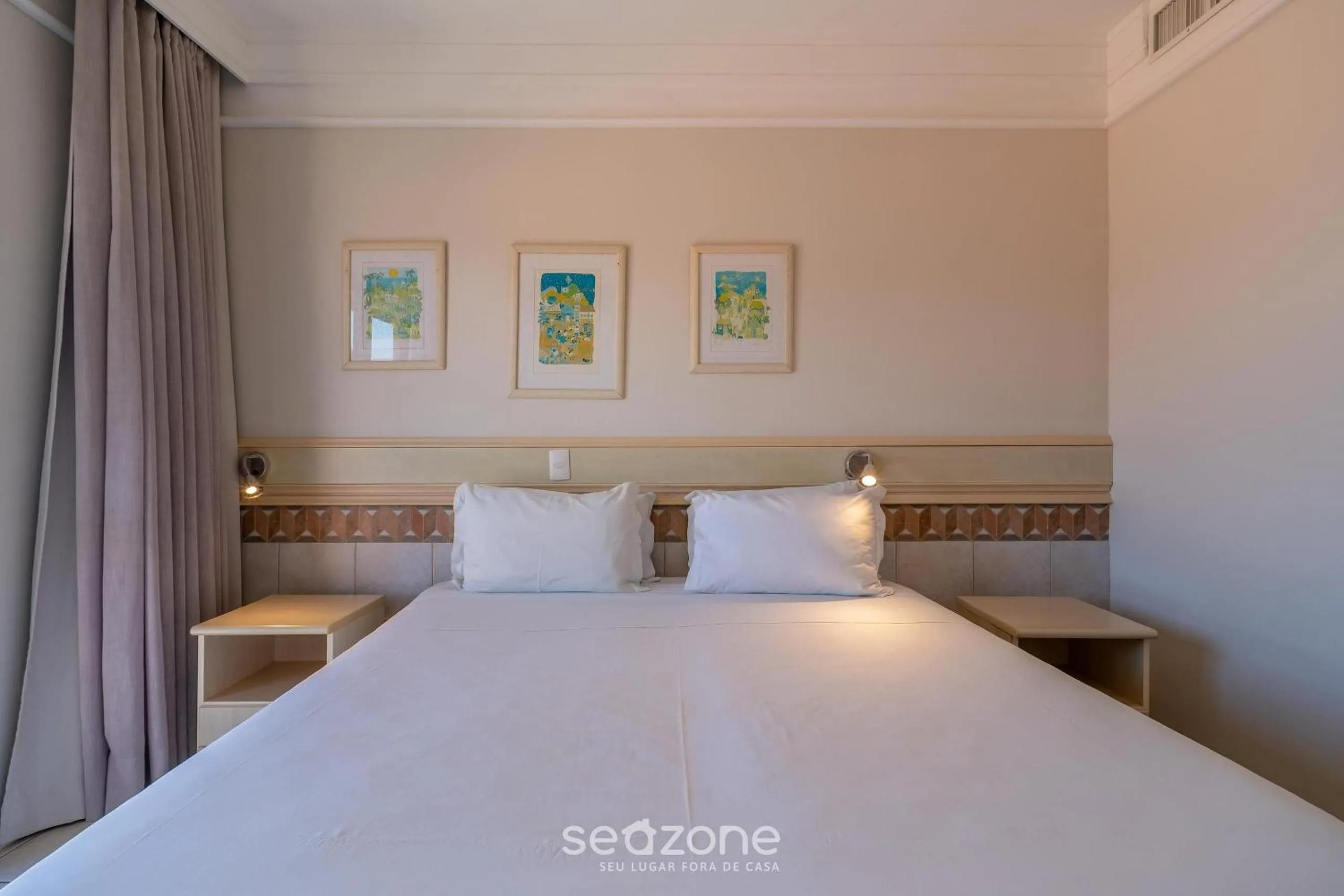 Bedroom, Bed in Estúdios Modernos em Resort pé na areia - Jurerê Beach Village JBVJR