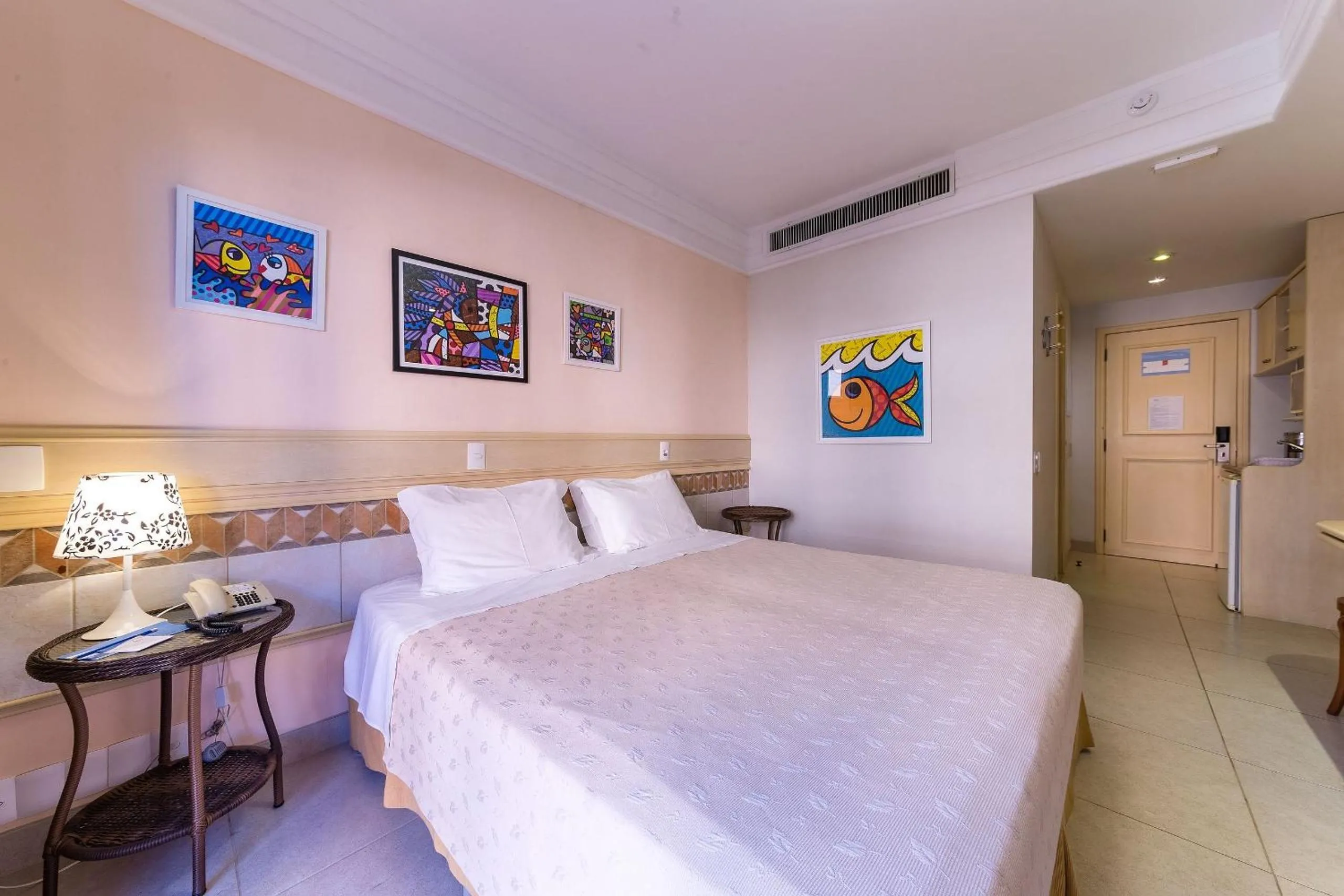 Bed in Estúdios Modernos em Resort pé na areia - Jurerê Beach Village JBVJR