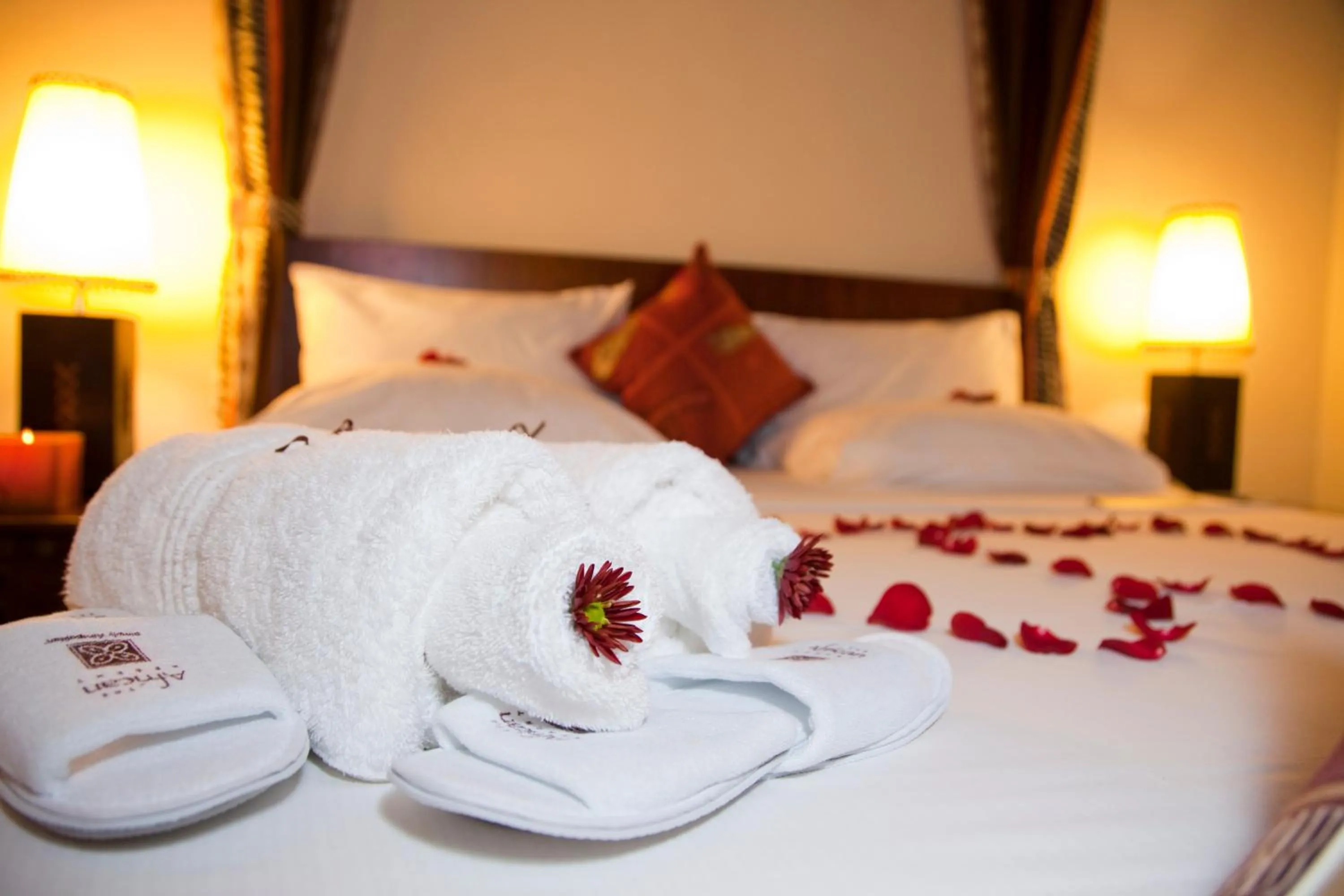 Decorative detail, Bed in The African Regent Hotel