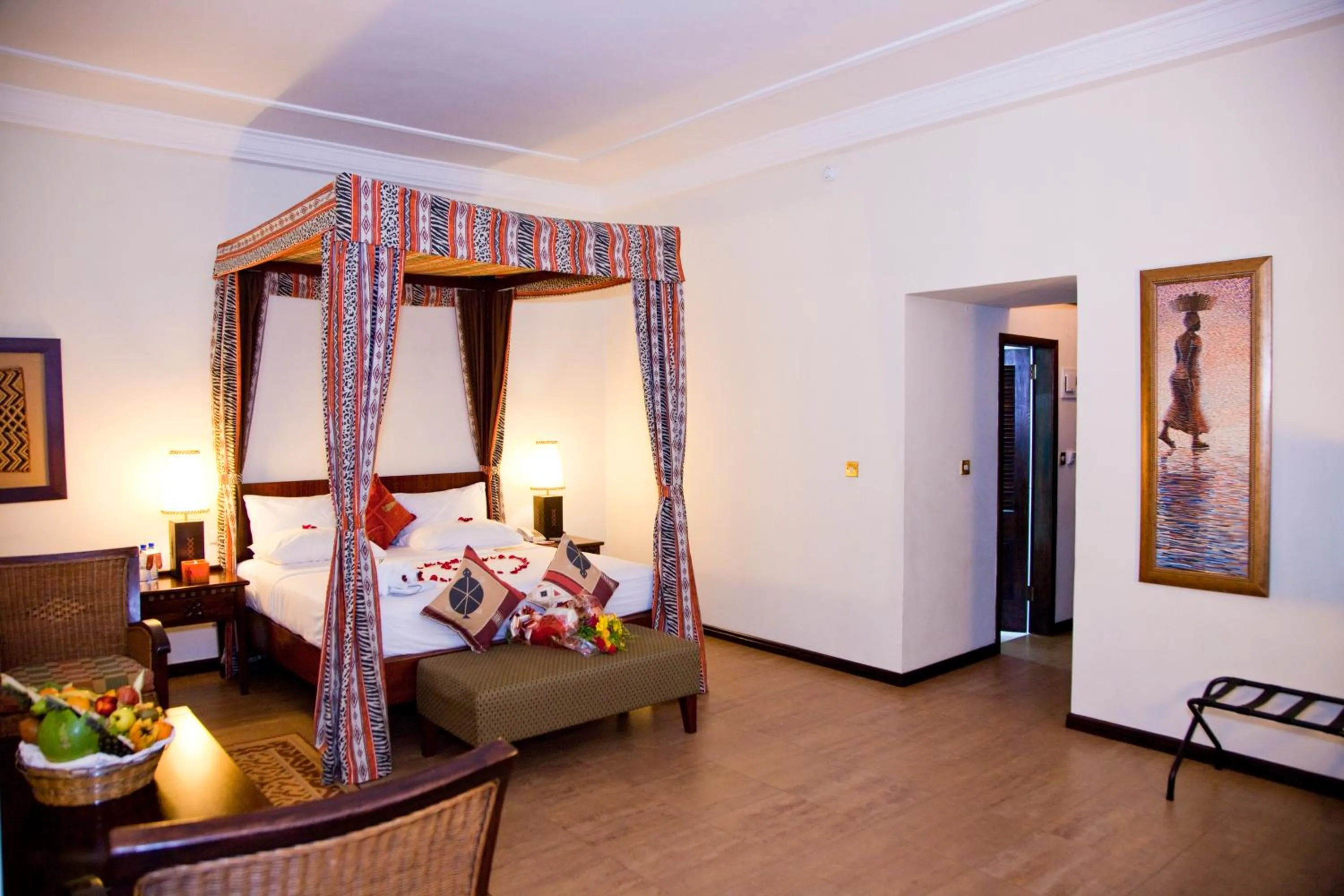 Decorative detail, Bed in The African Regent Hotel