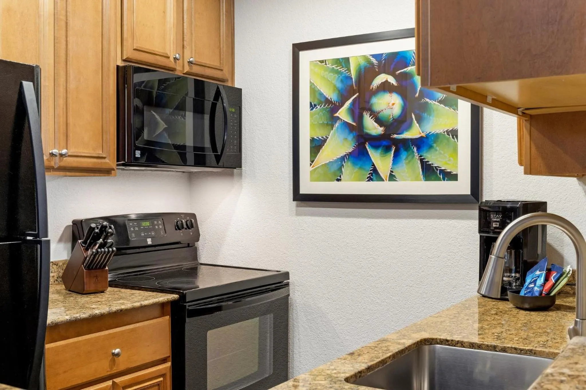 Communal kitchen in Desert Rose Resort