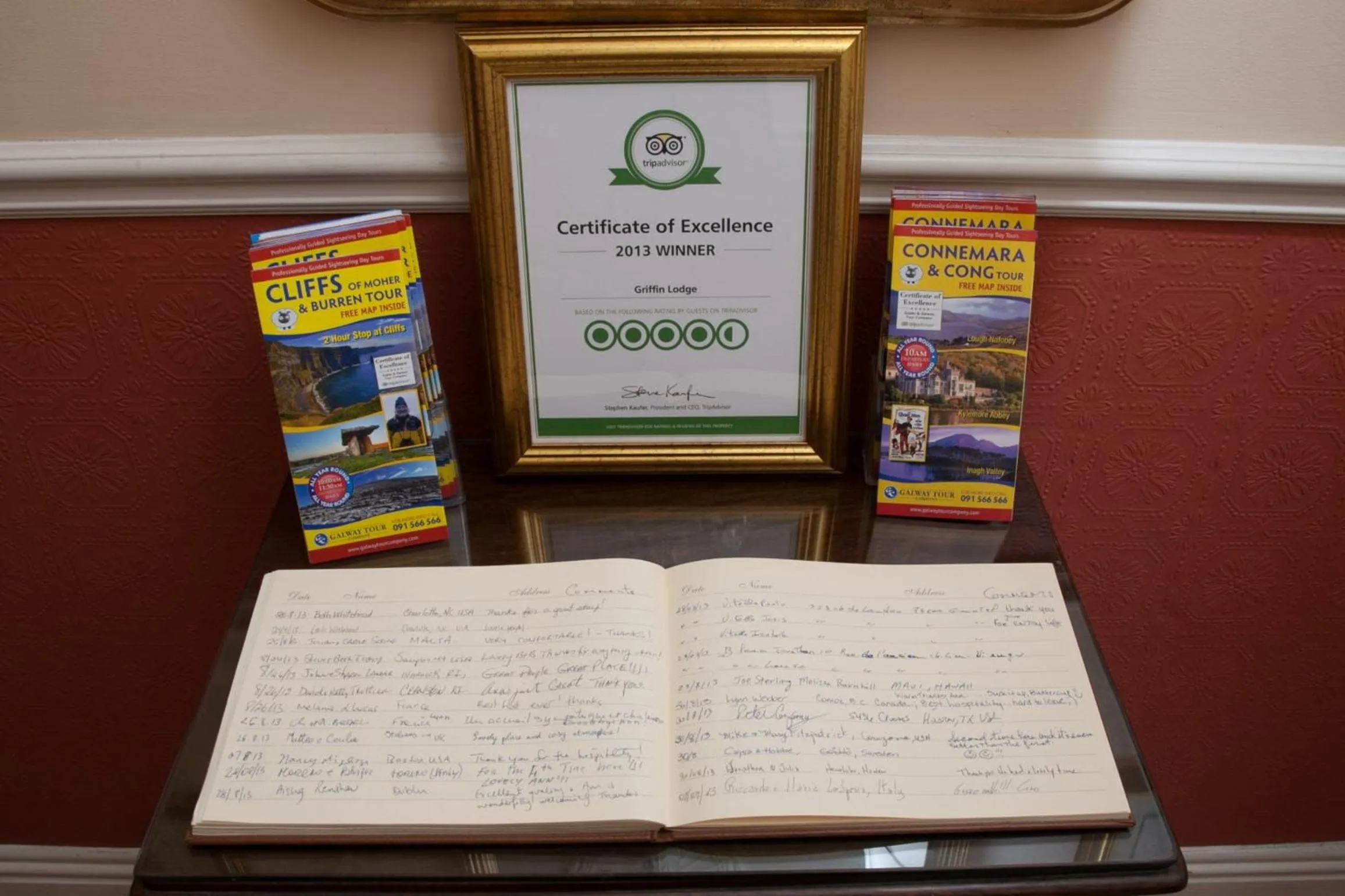 Logo/Certificate/Sign in Griffin Lodge Guesthouse