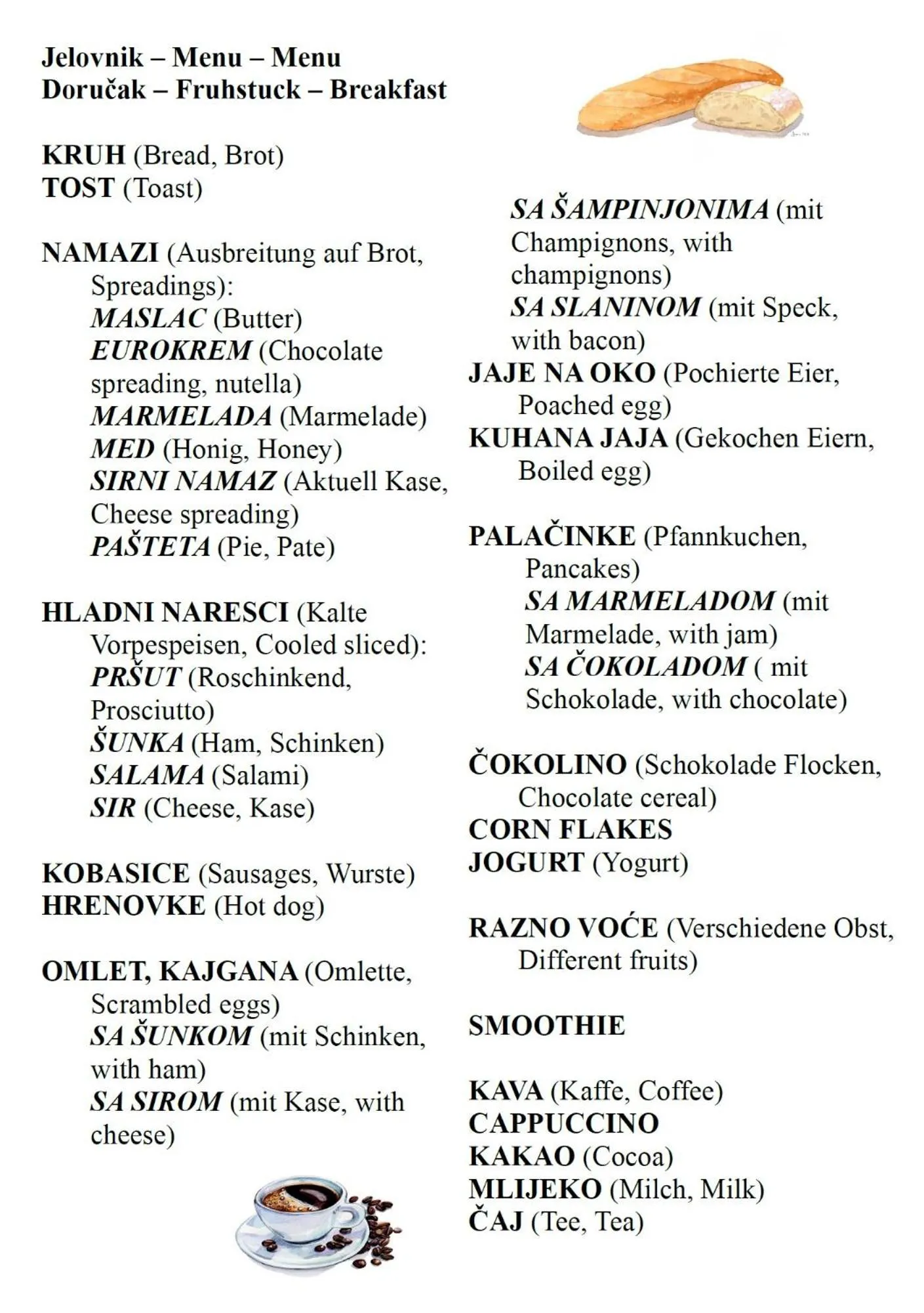 Breakfast in Hotel Orion