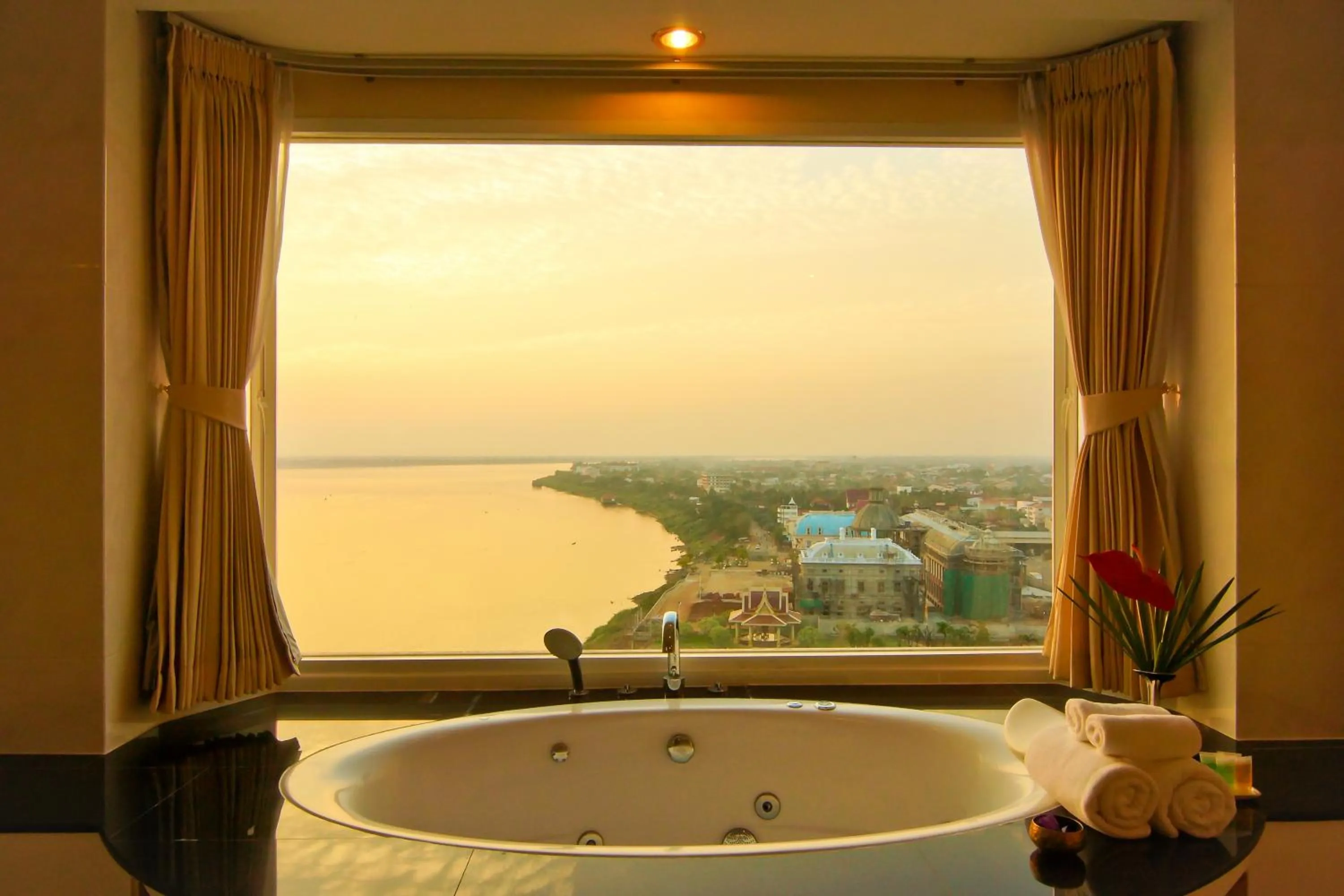 Living room in Champasak Grand Hotel