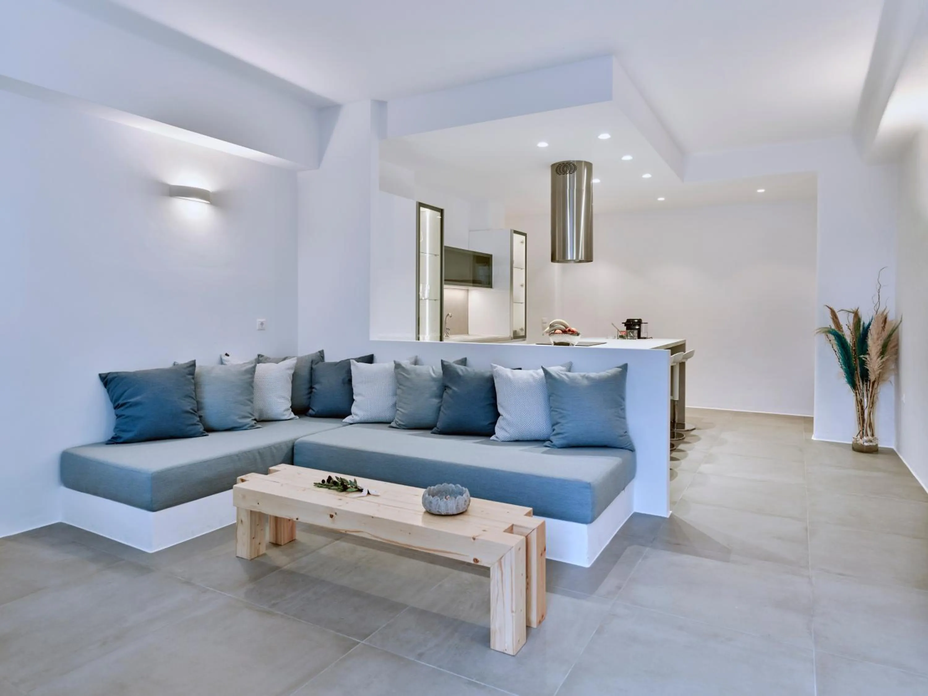 Seating area in Blue Mare Villas