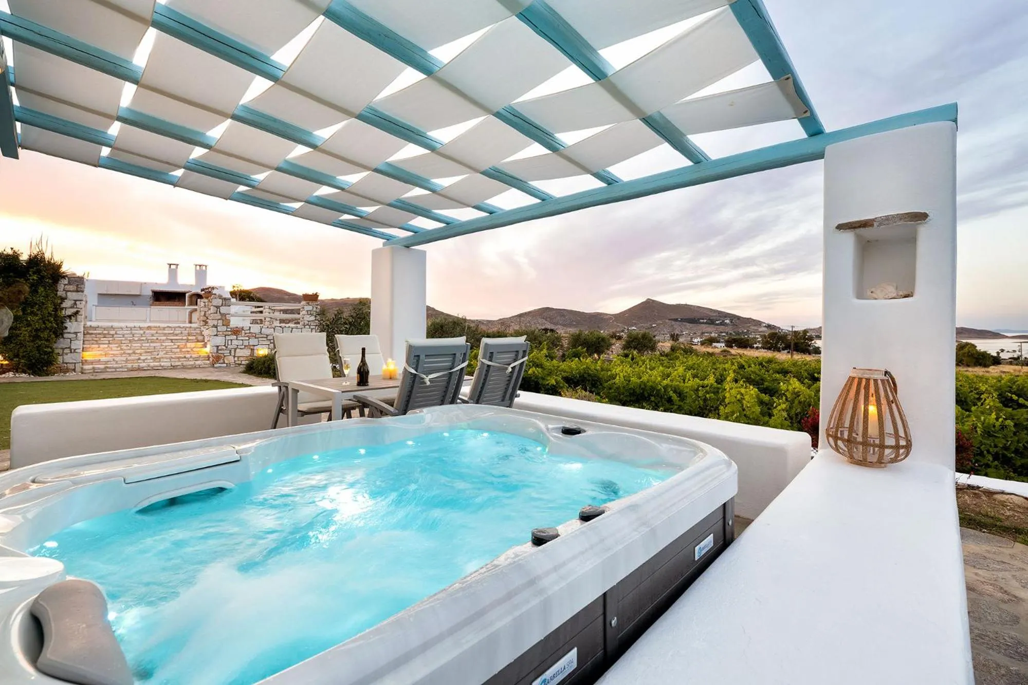 Hot Tub in Blue Mare Villas