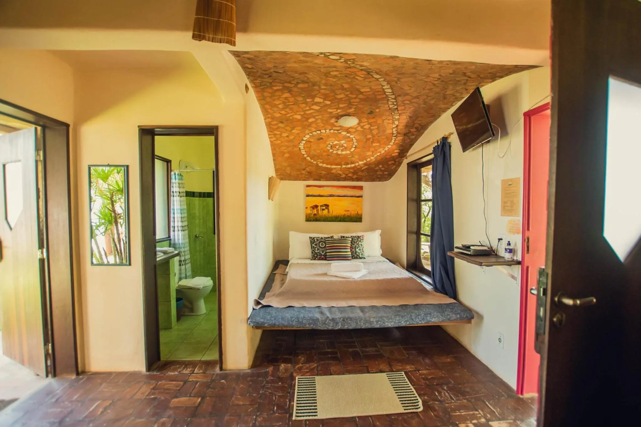 Bed in Pousada Gopak