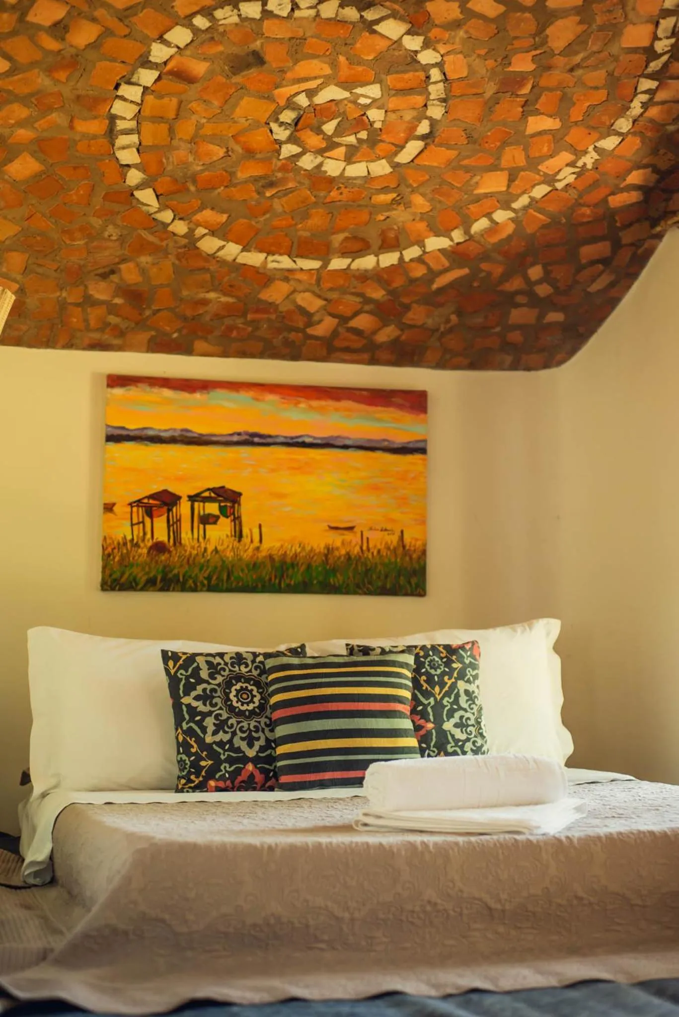 Bed in Pousada Gopak