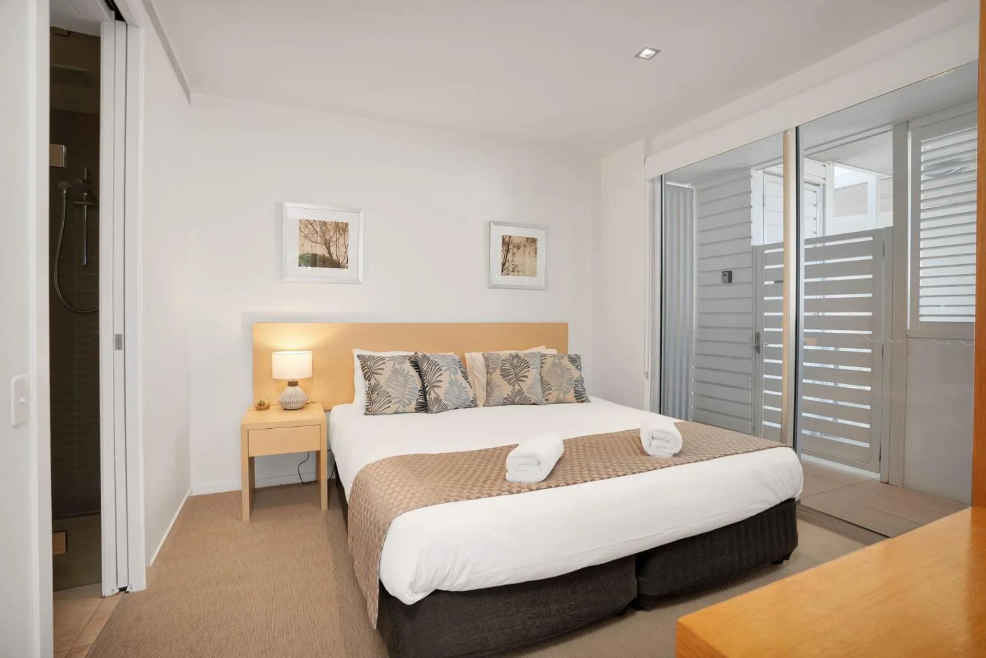 Bed in Unit 105 Plantation Resort Rainbow Beach