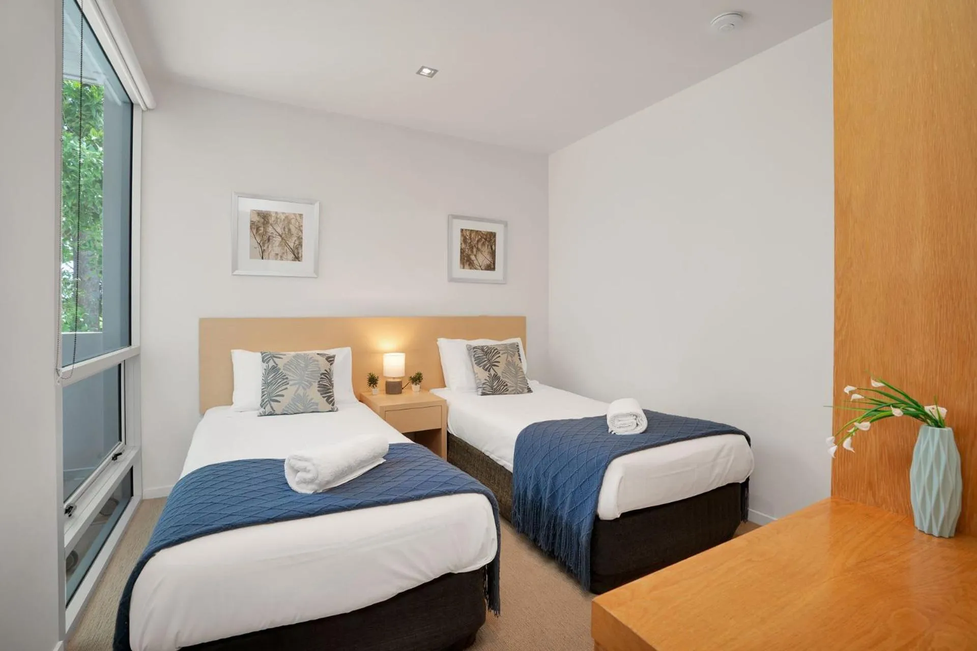 Bed in Unit 105 Plantation Resort Rainbow Beach