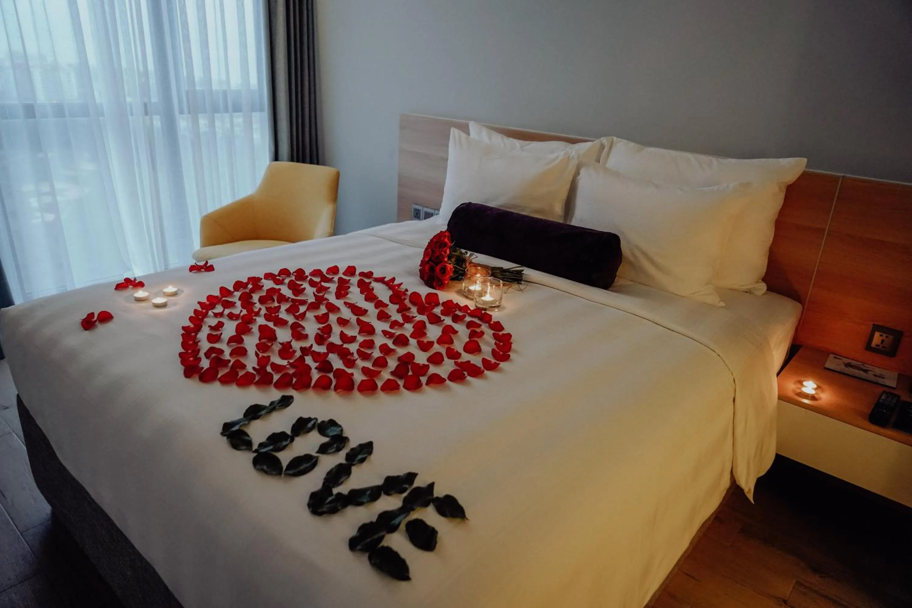 Decorative detail, Bed in Carinae Danang Hotel