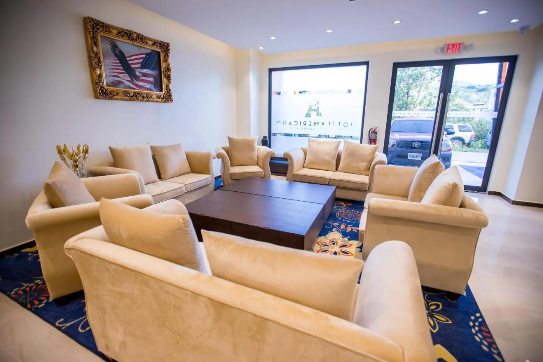 Seating area in Hotel Americano