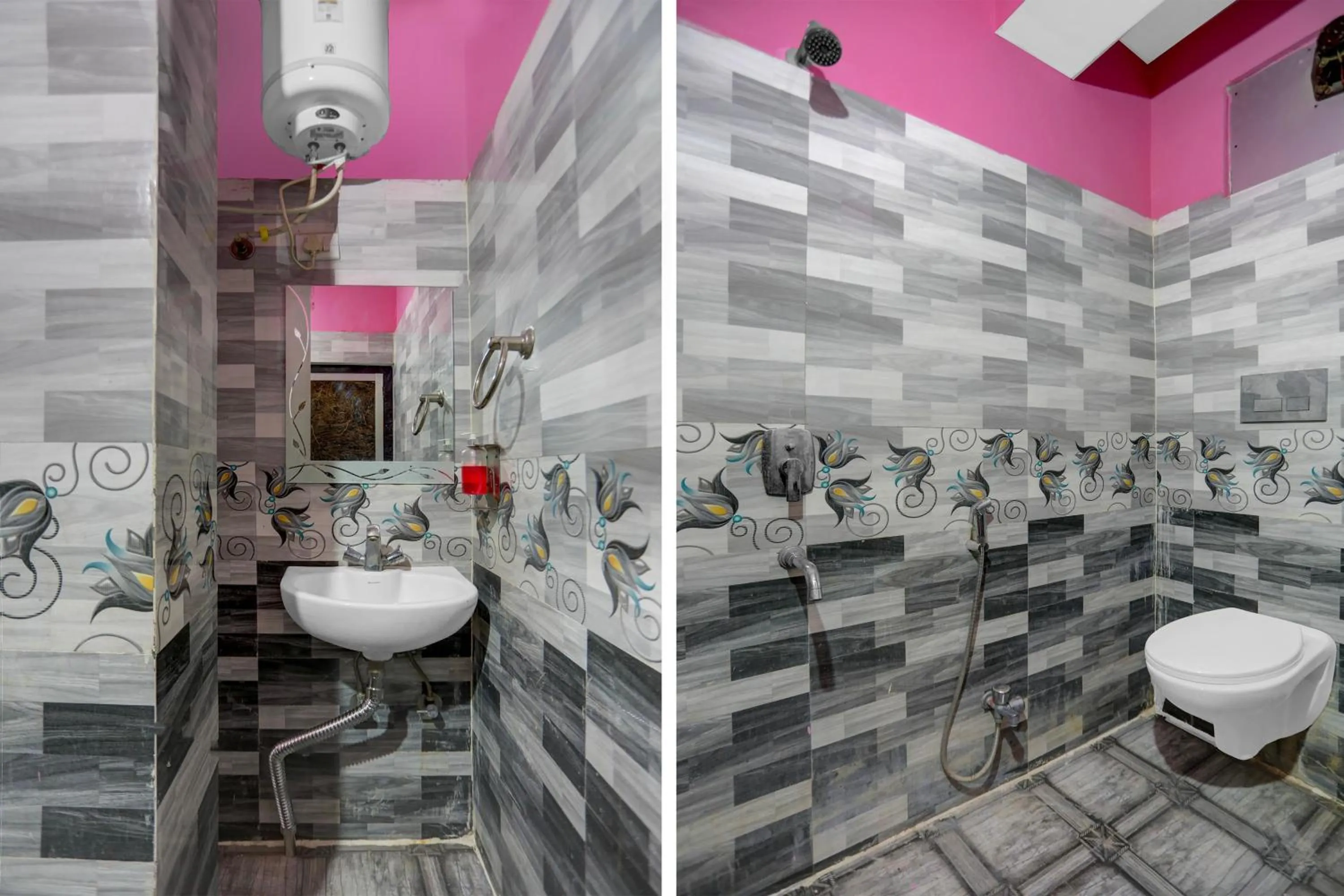 Bathroom in Super Hotel O Patliputra Railway Station Formerly Rameshwaram Guest House