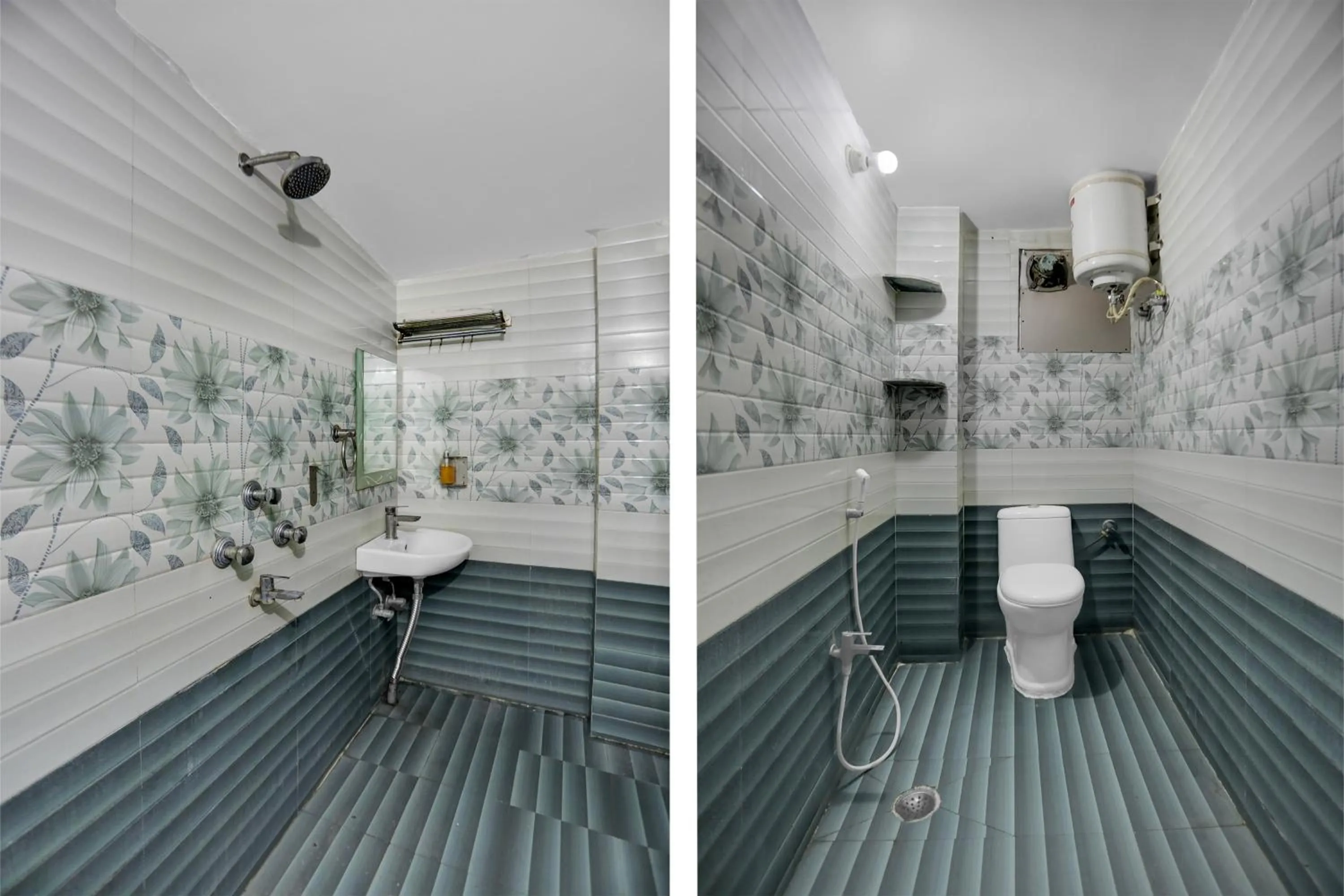 Bathroom in Super Hotel O Patliputra Railway Station Formerly Rameshwaram Guest House