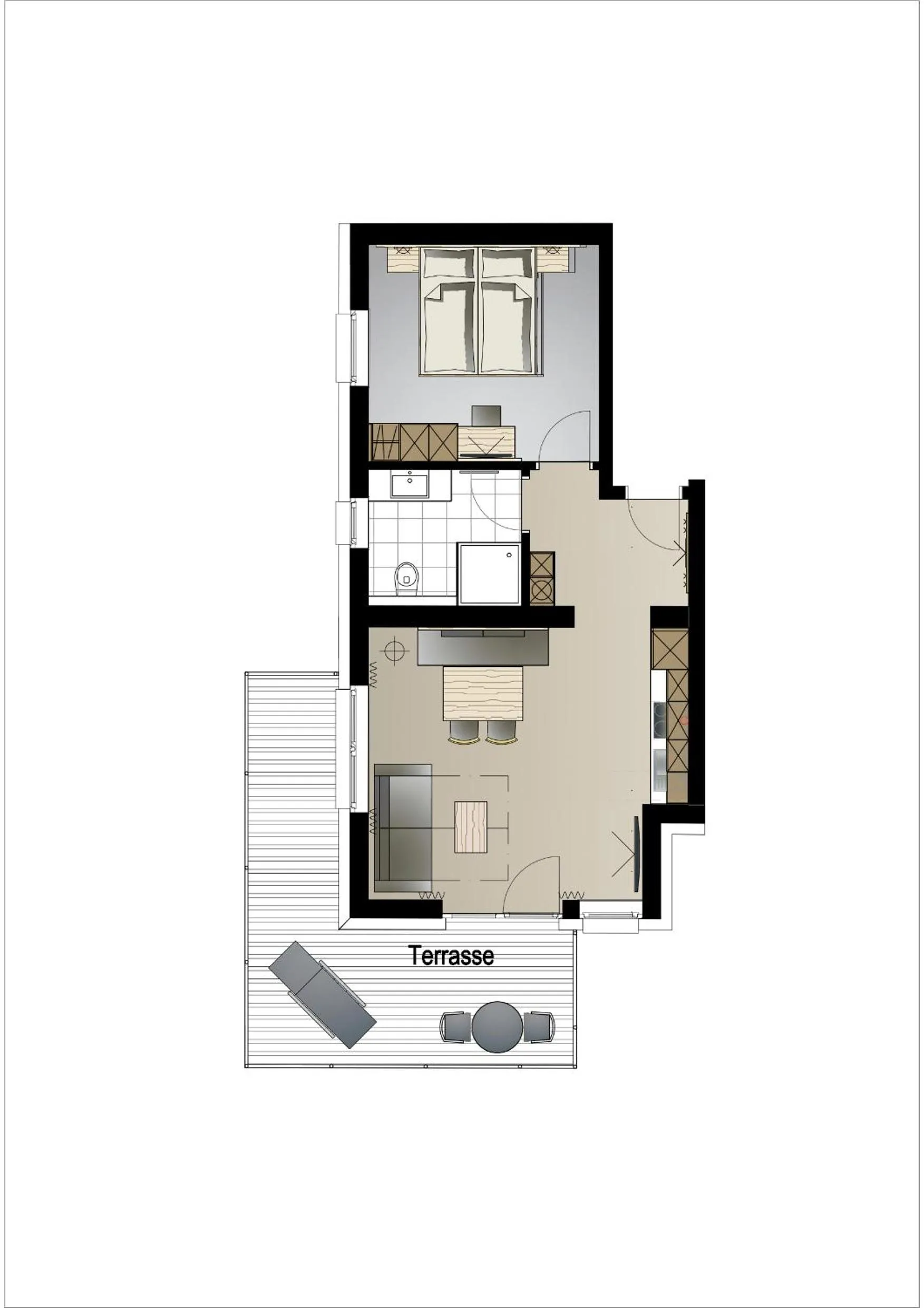 Floor plan in Apart Montagna