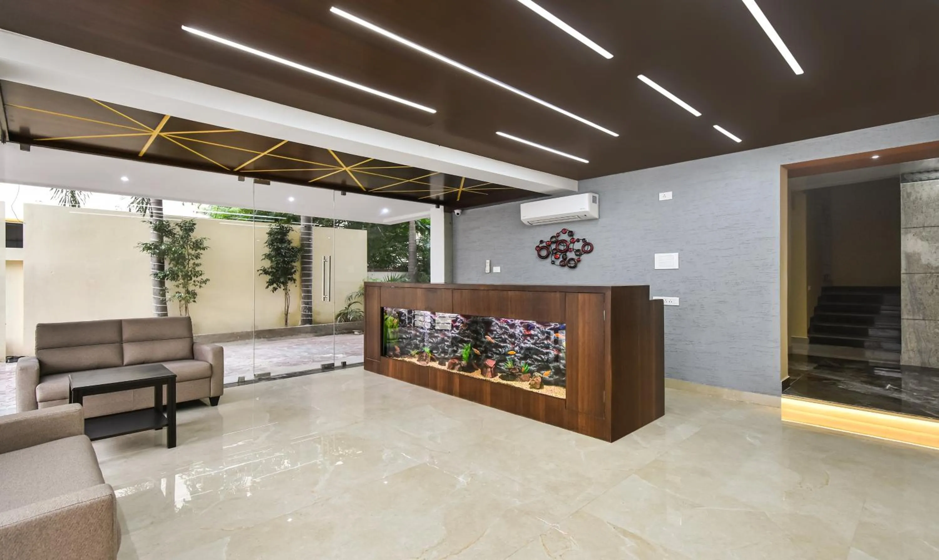 Lobby or reception in Treebo Samhaar Residency Thoraipakkam