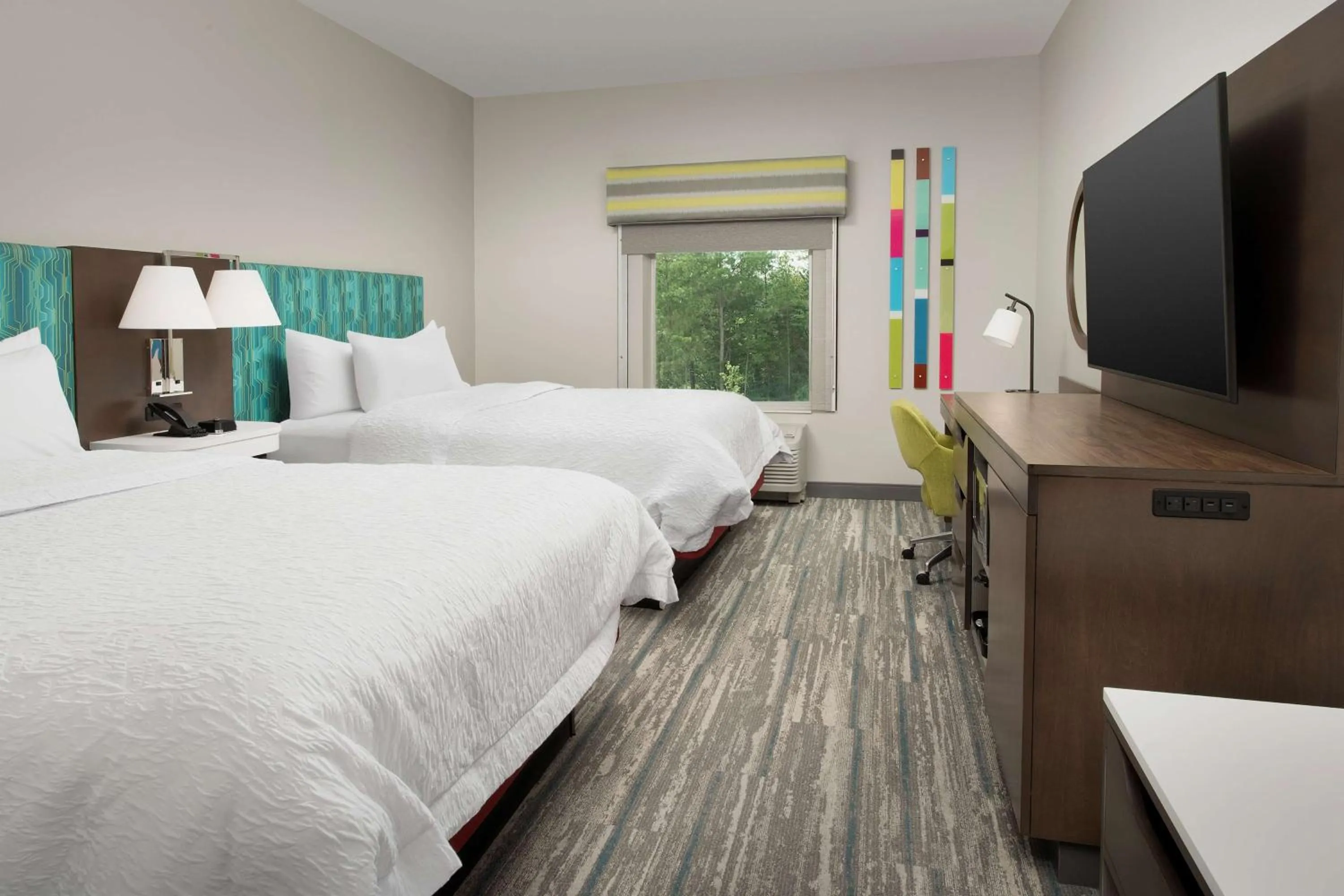 Queen Room with Two Queen Beds in Hampton Inn & Suites Charlotte Airport Lake Pointe