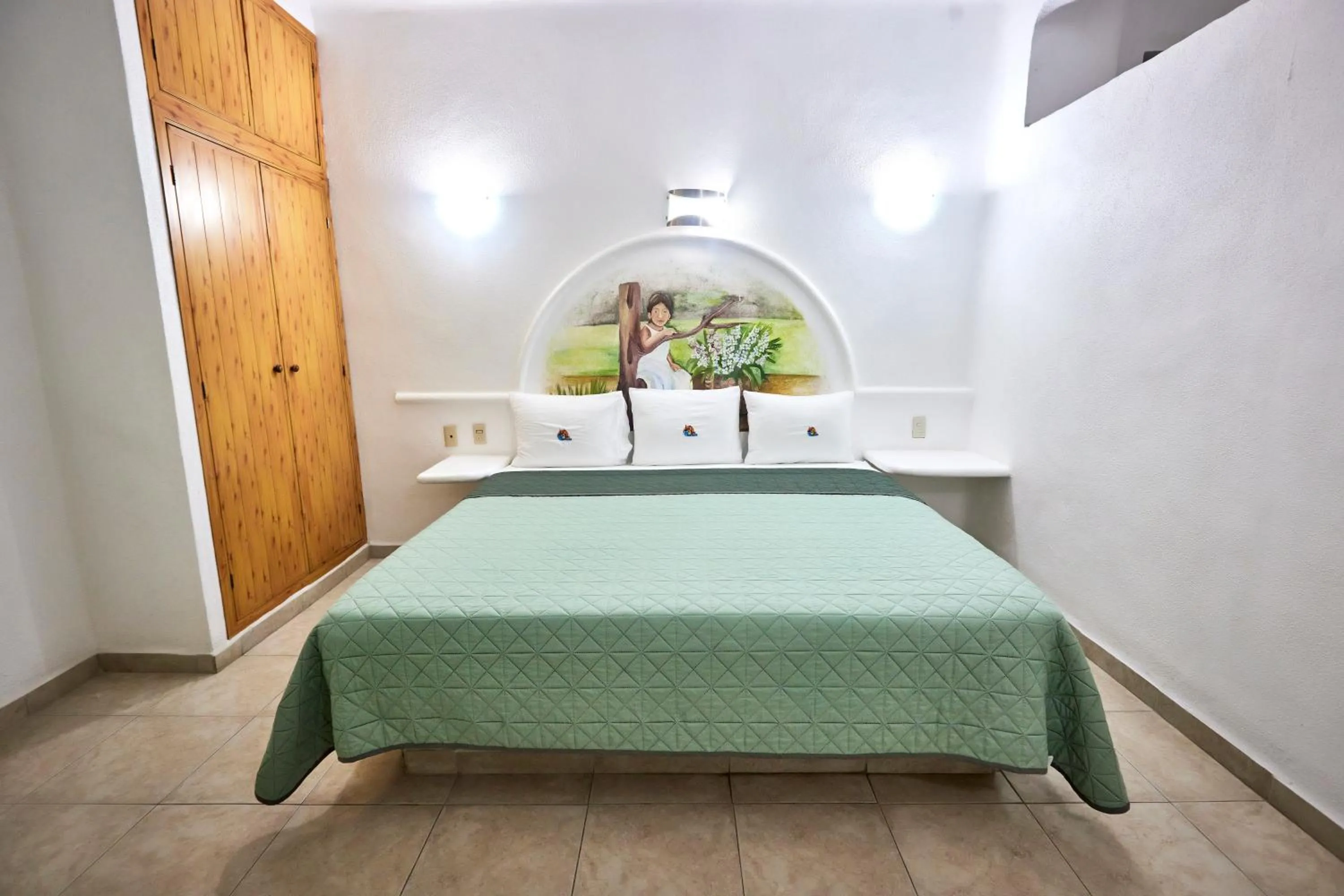 Bed in Hotel La Alondra